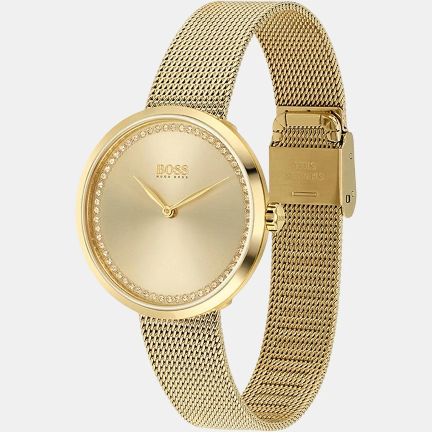 Praise Women Quartz Yellow Dial Analog Stainless Steel Watch 1502547 - Image 3