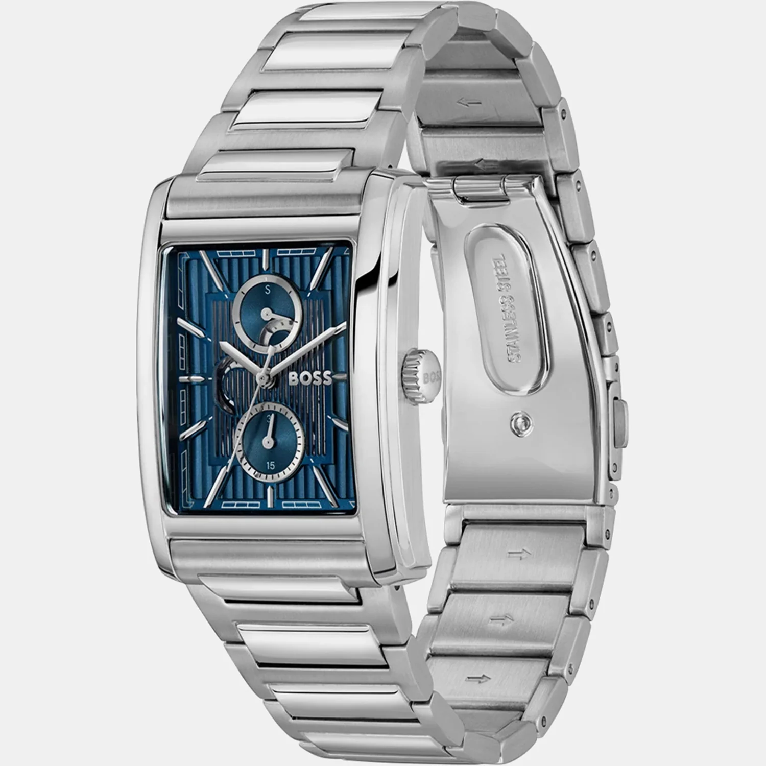 Principle Dress Men Quartz Blue Dial Multi-Function Stainless Steel Watch 1514318 - Image 2