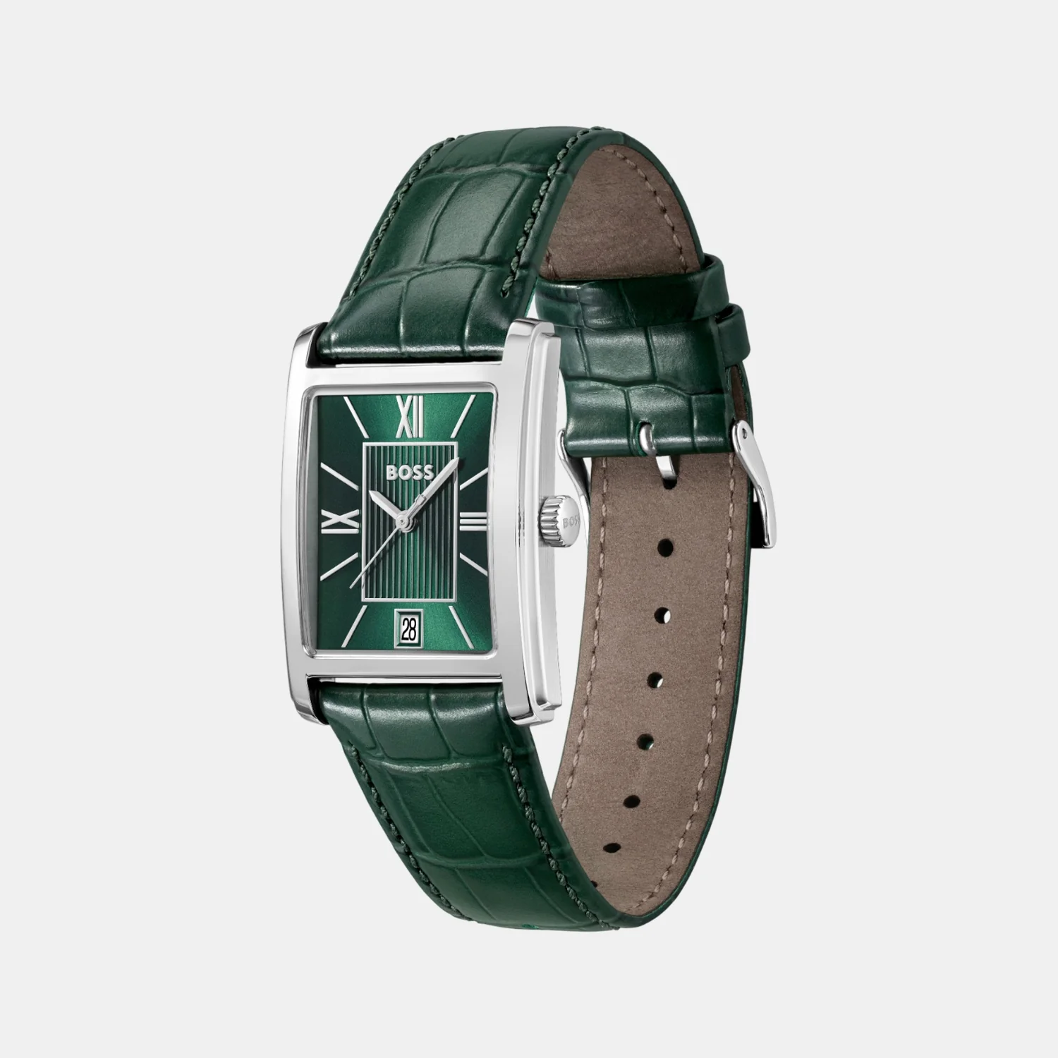 Principle Dress Men Quartz Green Dial Analog Leather Watch 1514278 - Image 3