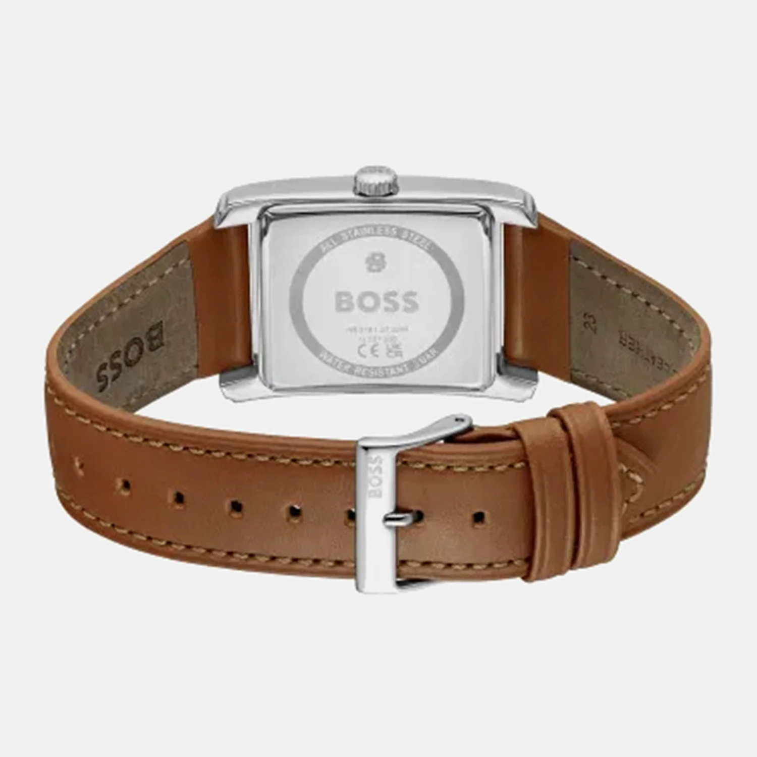 Principle Dress Men Quartz Silver Dial Multi-Function Leather Watch 1514316 - Image 3