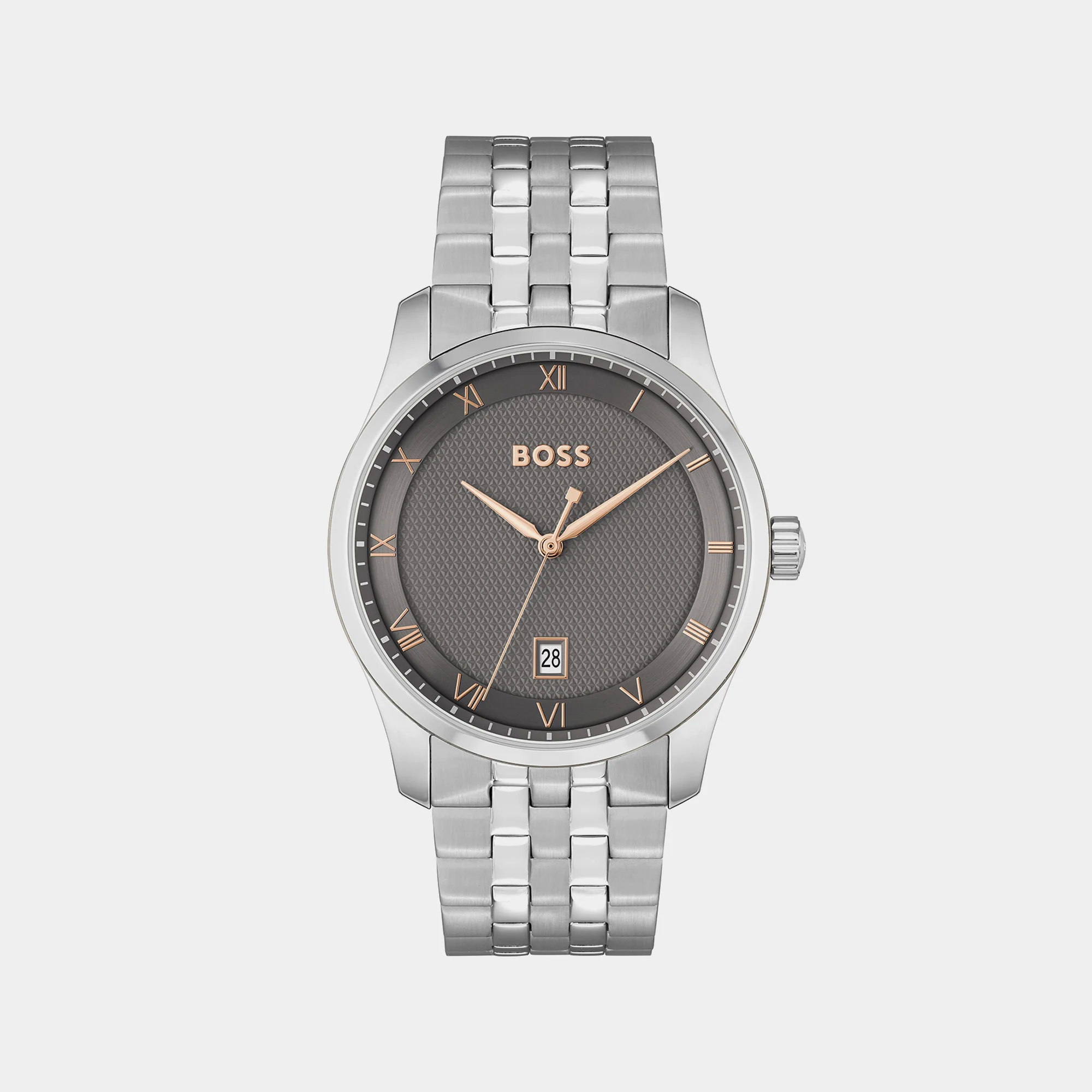 Principle Men Quartz Grey Dial Analog Stainless Steel Watch 1514116