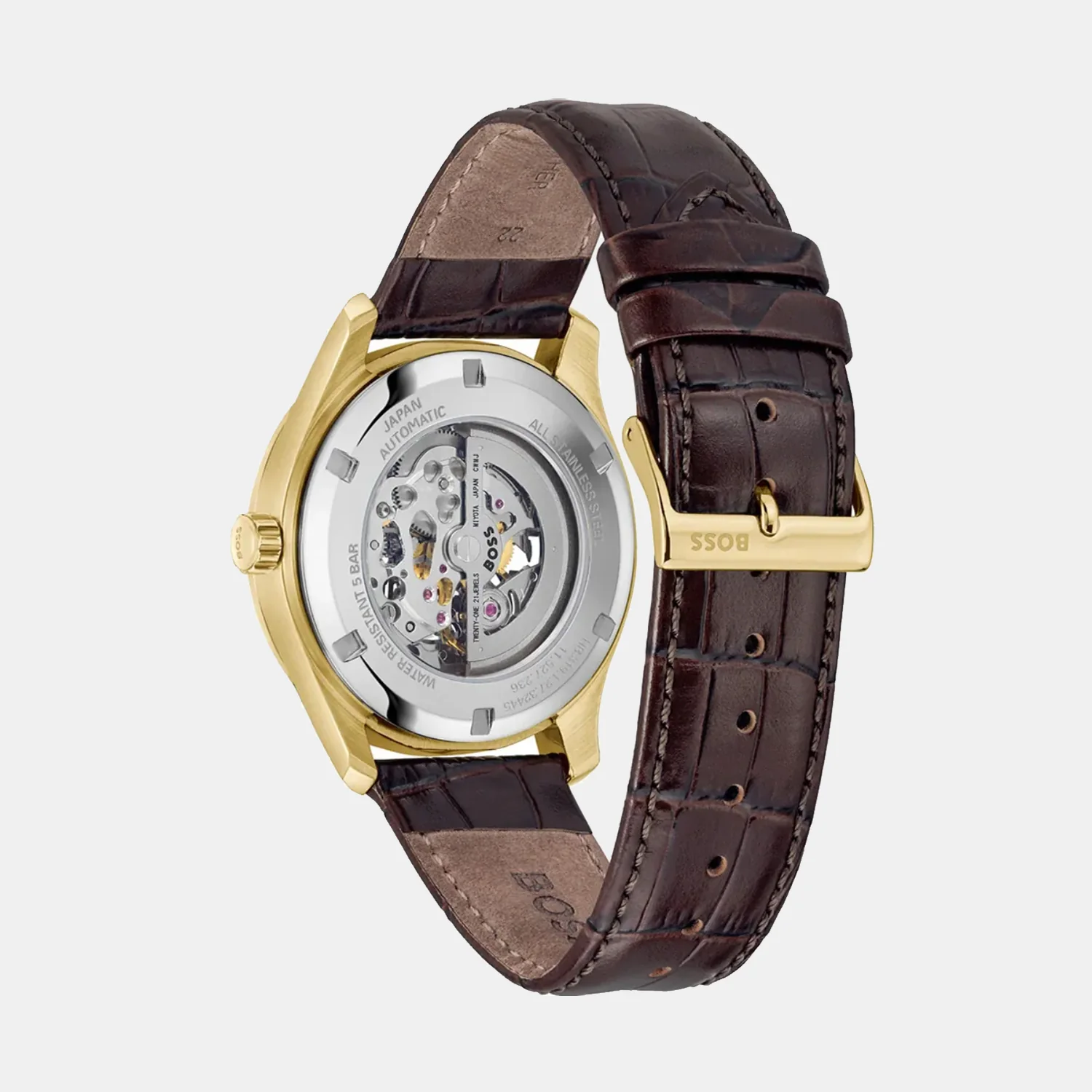 Principle Skeleton Men Automatic Dark Grey Dial Analog Leather Watch 1514235 - Image 3