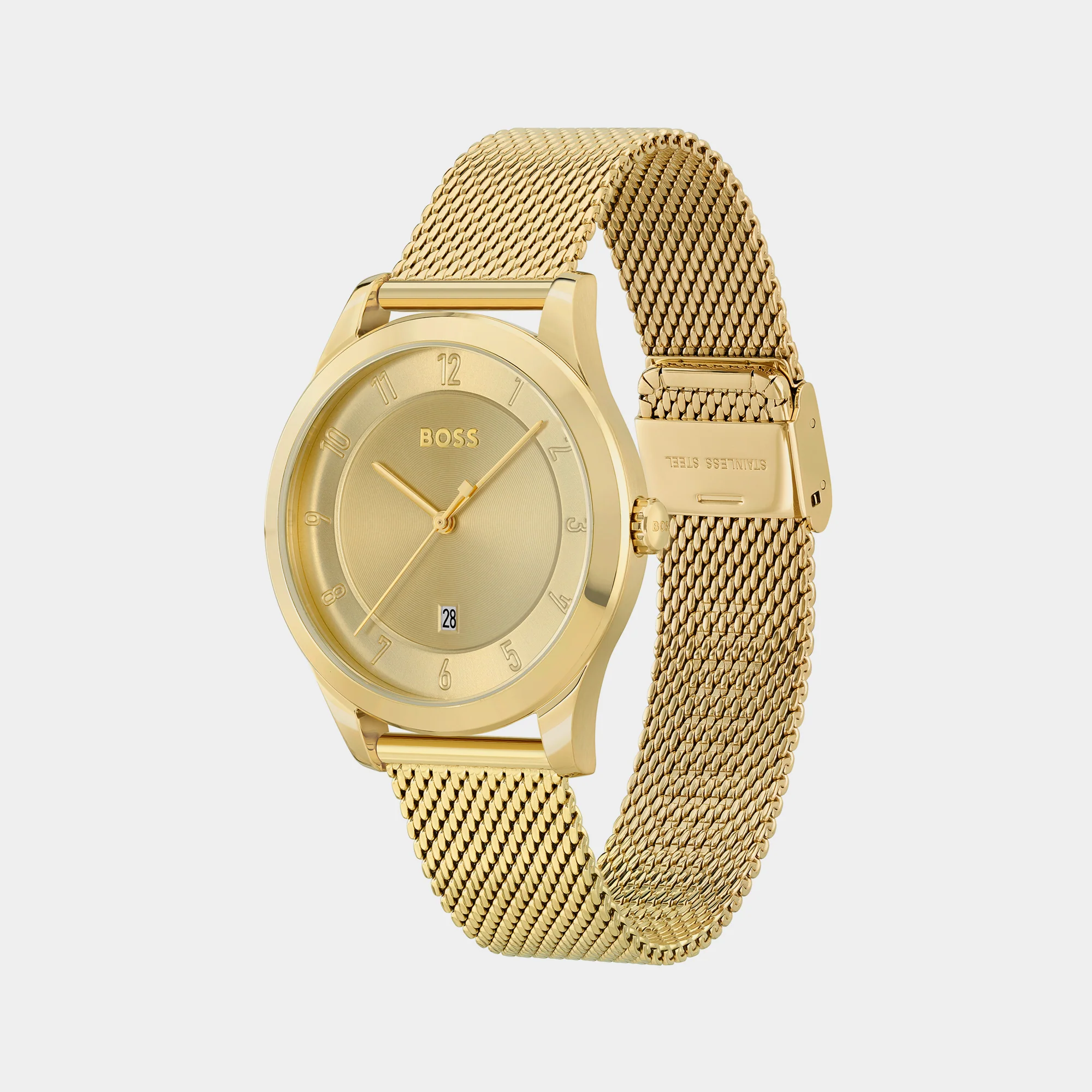 Purity Men Quartz Gold Dial Analog Stainless Steel Watch 1513982 - Image 2