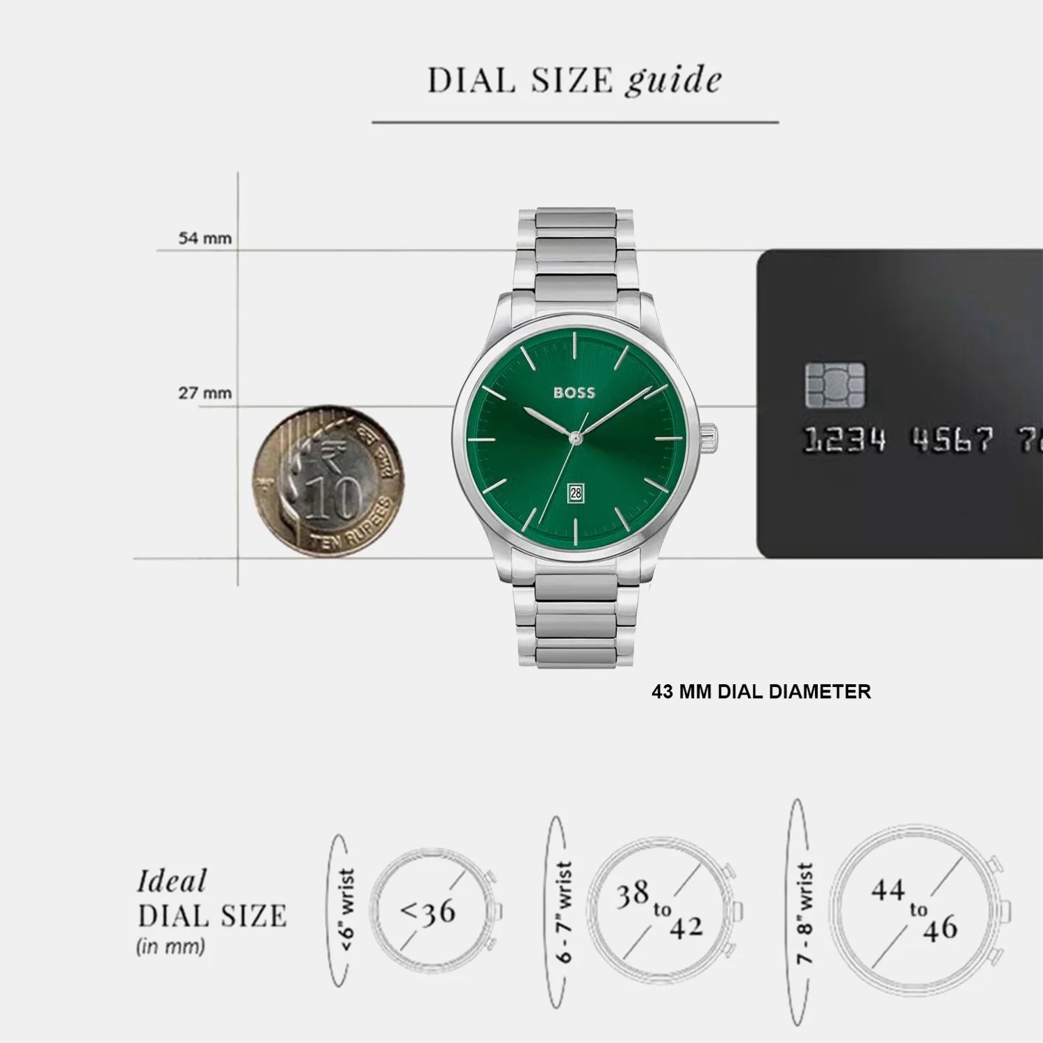 Reason Men Quartz Green Dial Analog Stainless Steel Watch 1514084 - Image 4