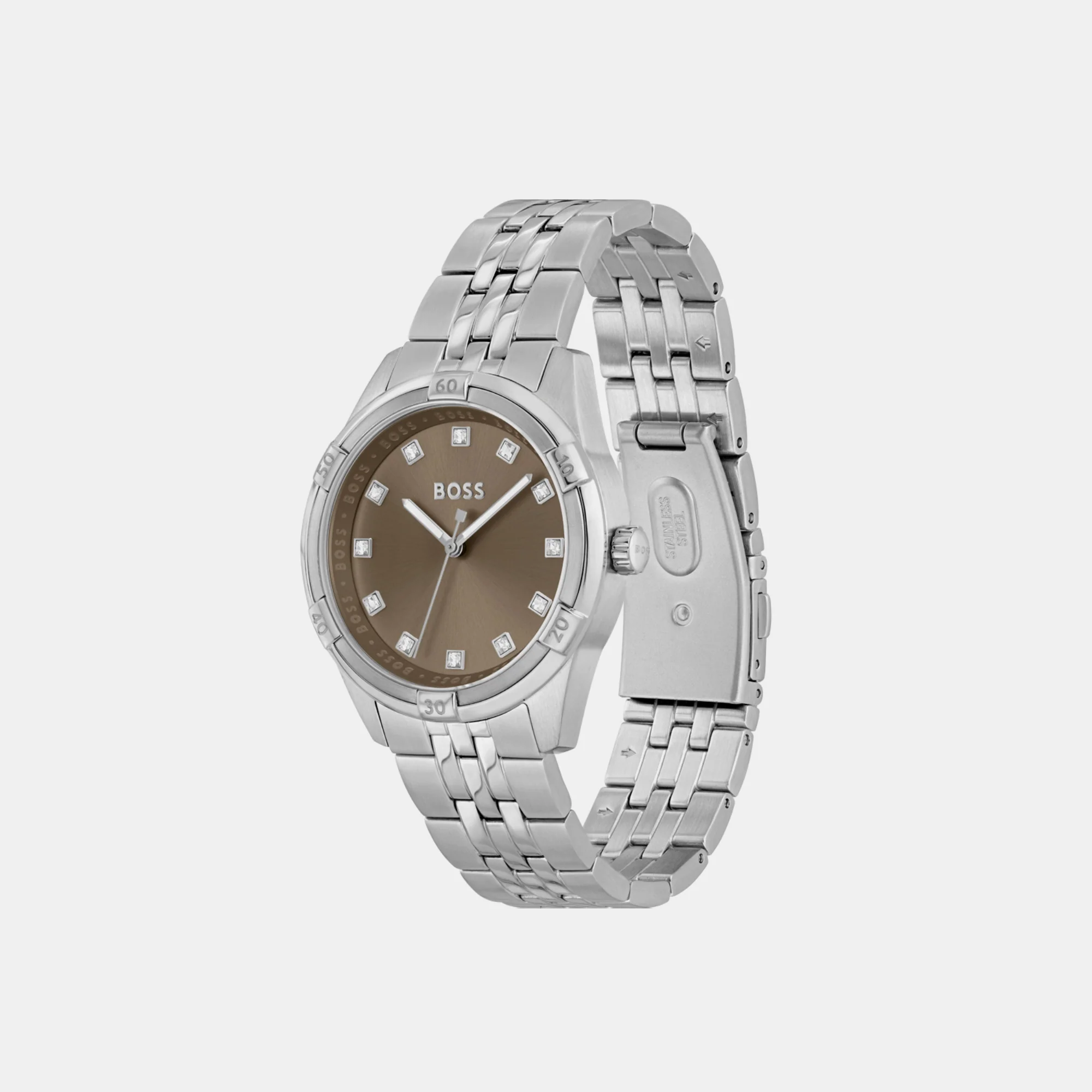 Rhea Women Quartz Khaki Dial Analog Stainless Steel Watch 1502699 - Image 3