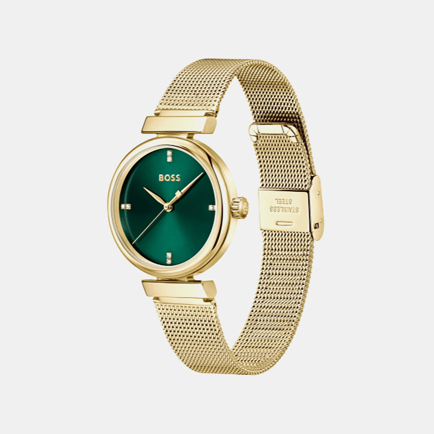 Rosehill Women Quartz Emerald Green Dial Analog Stainless Steel Watch 1502855 - Image 2