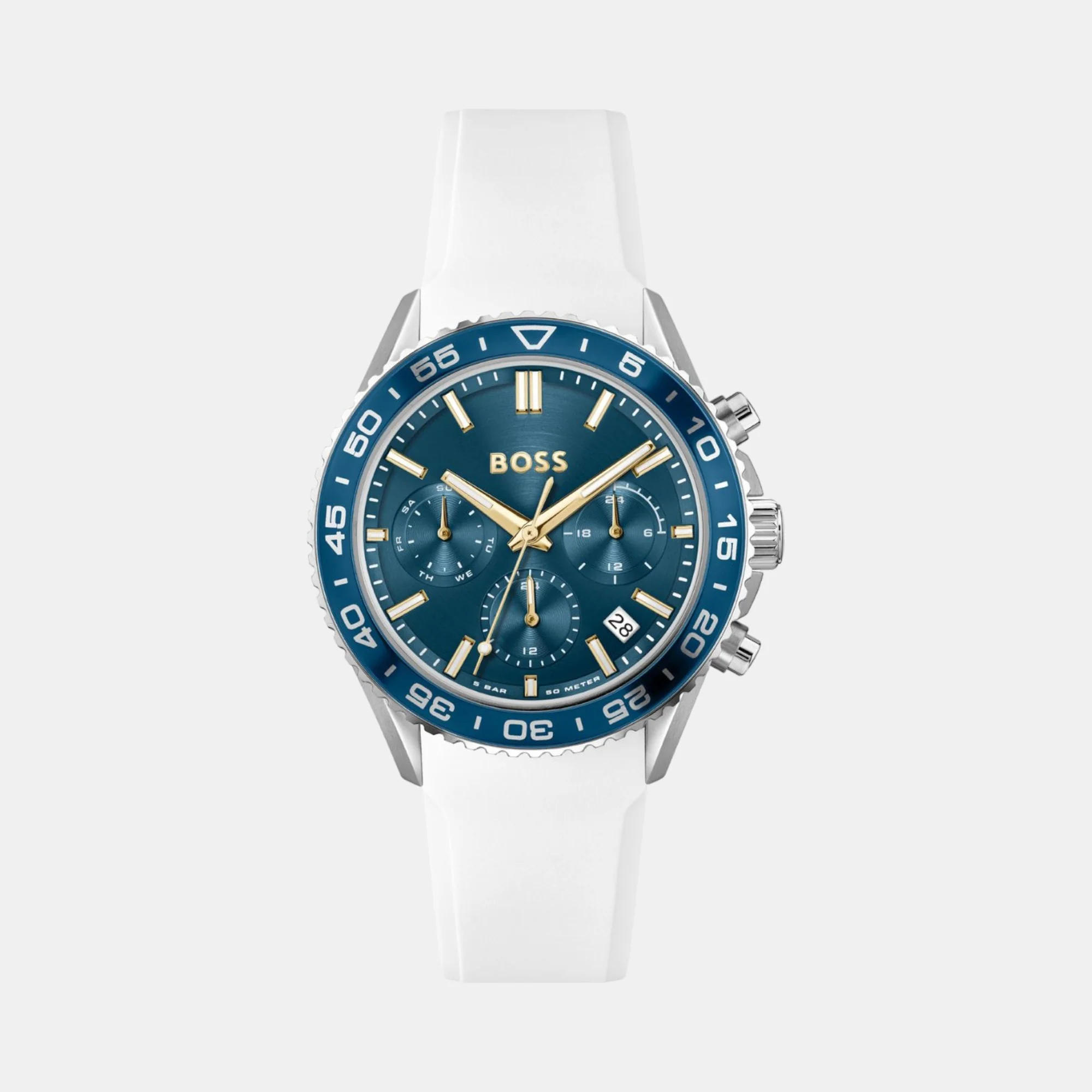 Runner For Her Women Quartz Blue Dial Chronograph Silicone Watch 1502752