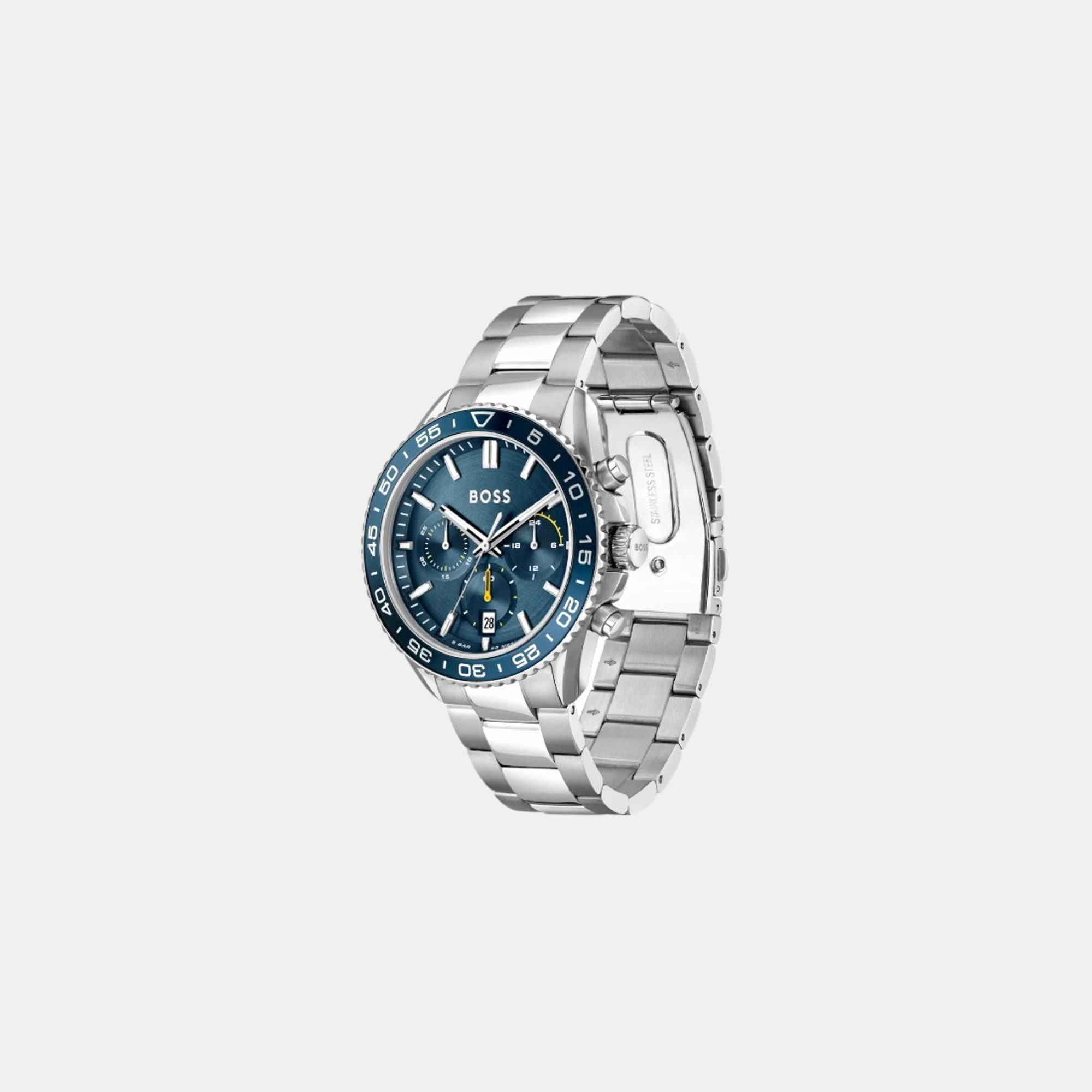 Runner Men Quartz Blue Dial Chronograph Stainless Steel Watch 1514143 - Image 2