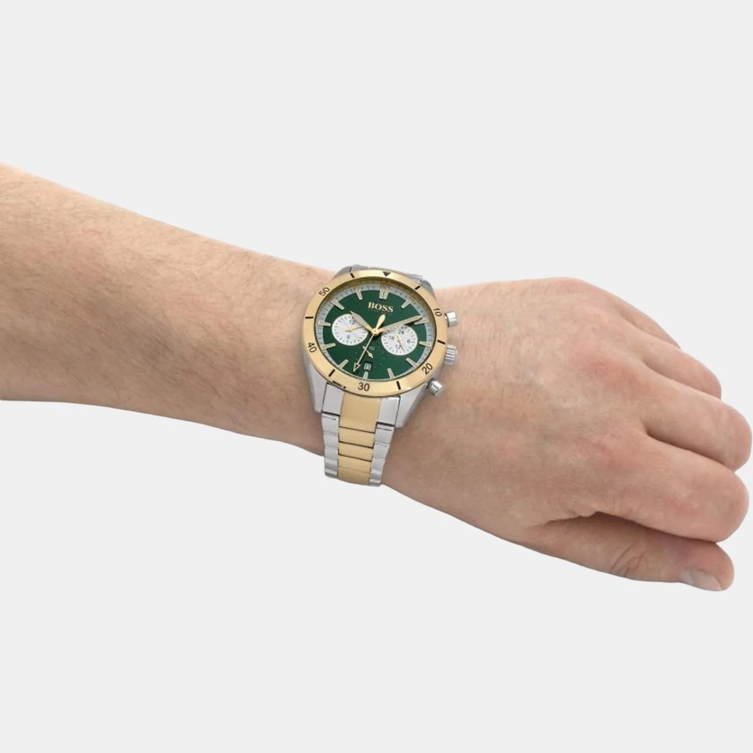 Santiago Men Quartz Green Dial Chronograph Stainless Steel Watch 1513872 - Image 8