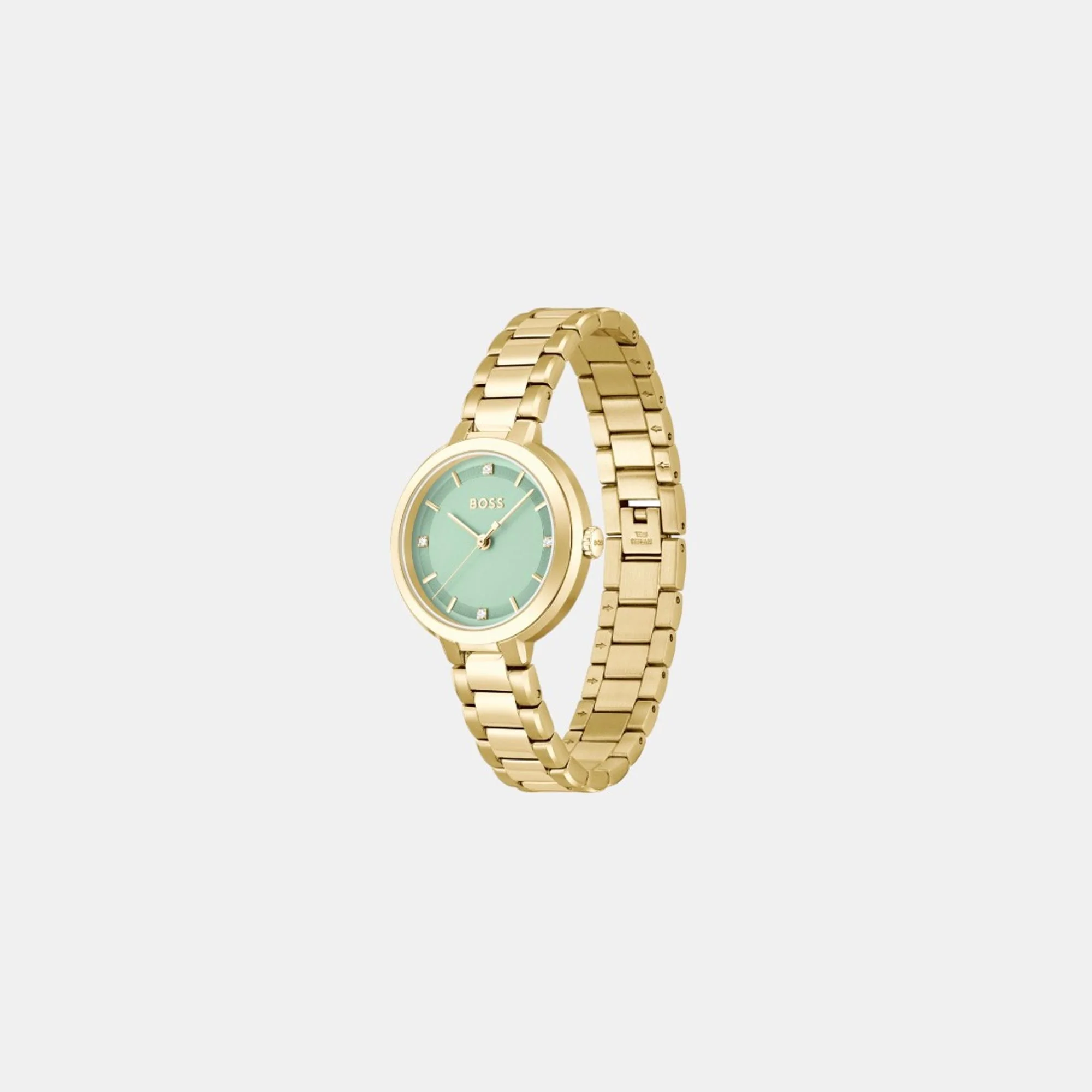 Sena Women Quartz Green Dial Analog Stainless Steel Watch 1502759 - Image 2