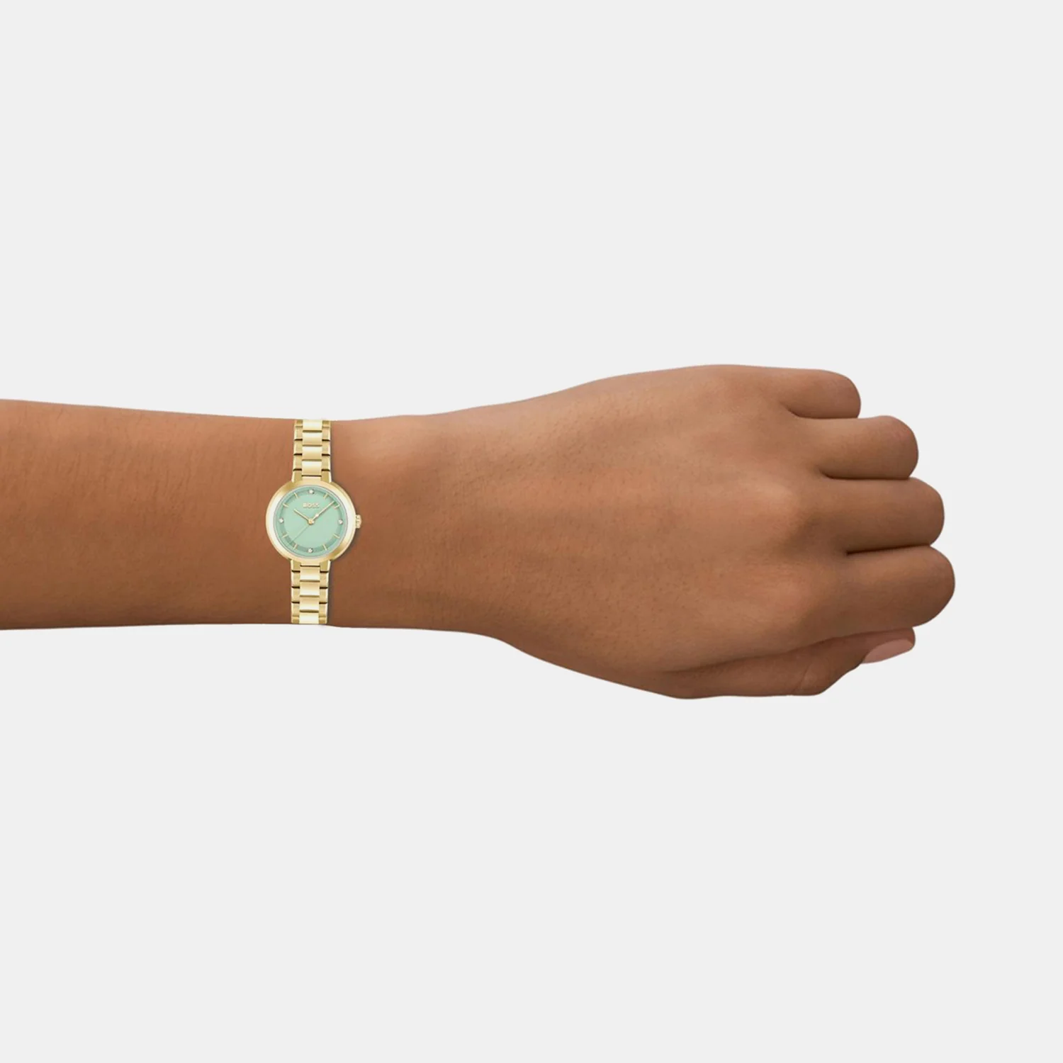 Sena Women Quartz Green Dial Analog Stainless Steel Watch 1502759 - Image 4