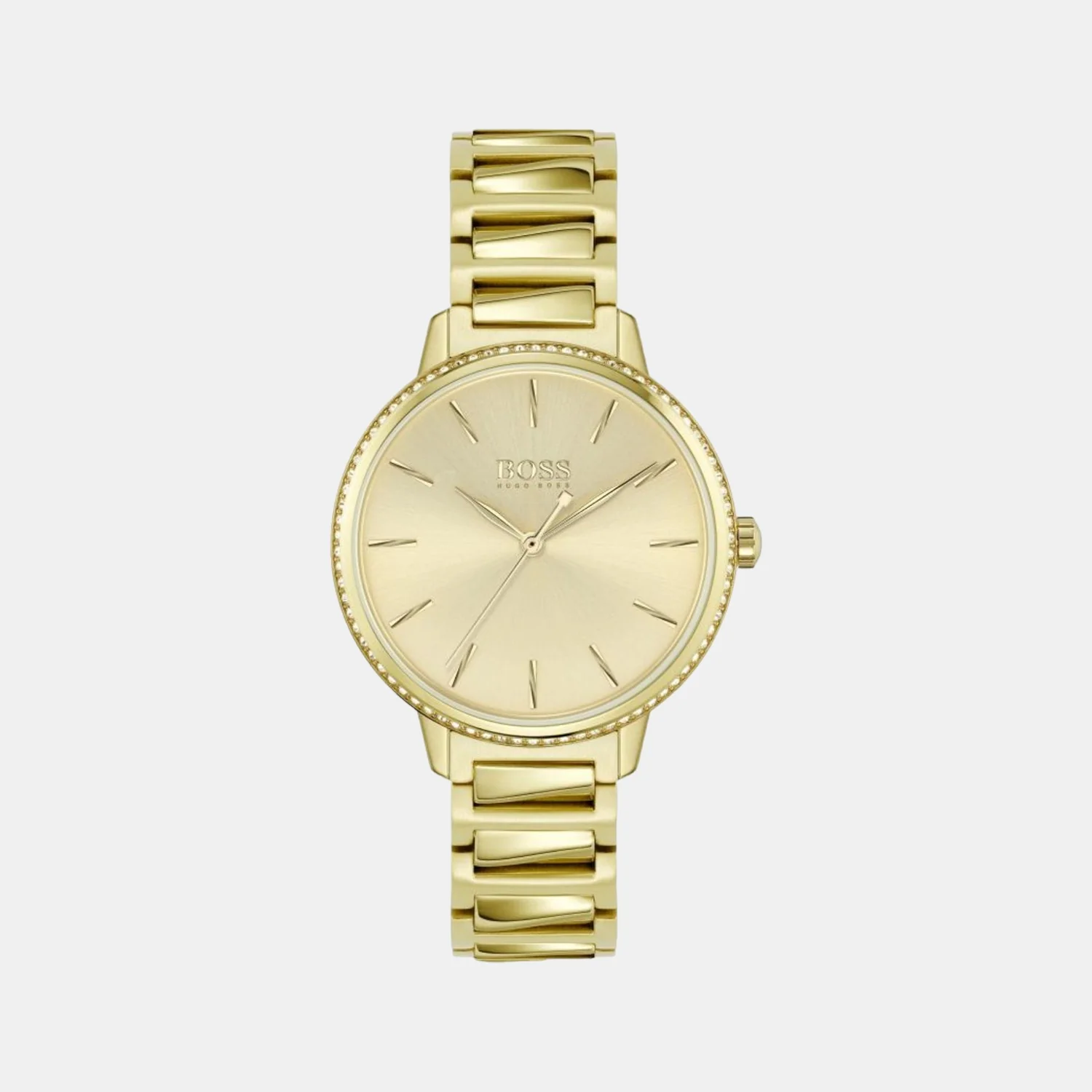 Signature Women Quartz Gold Dial Analog Stainless Steel Watch 1502541