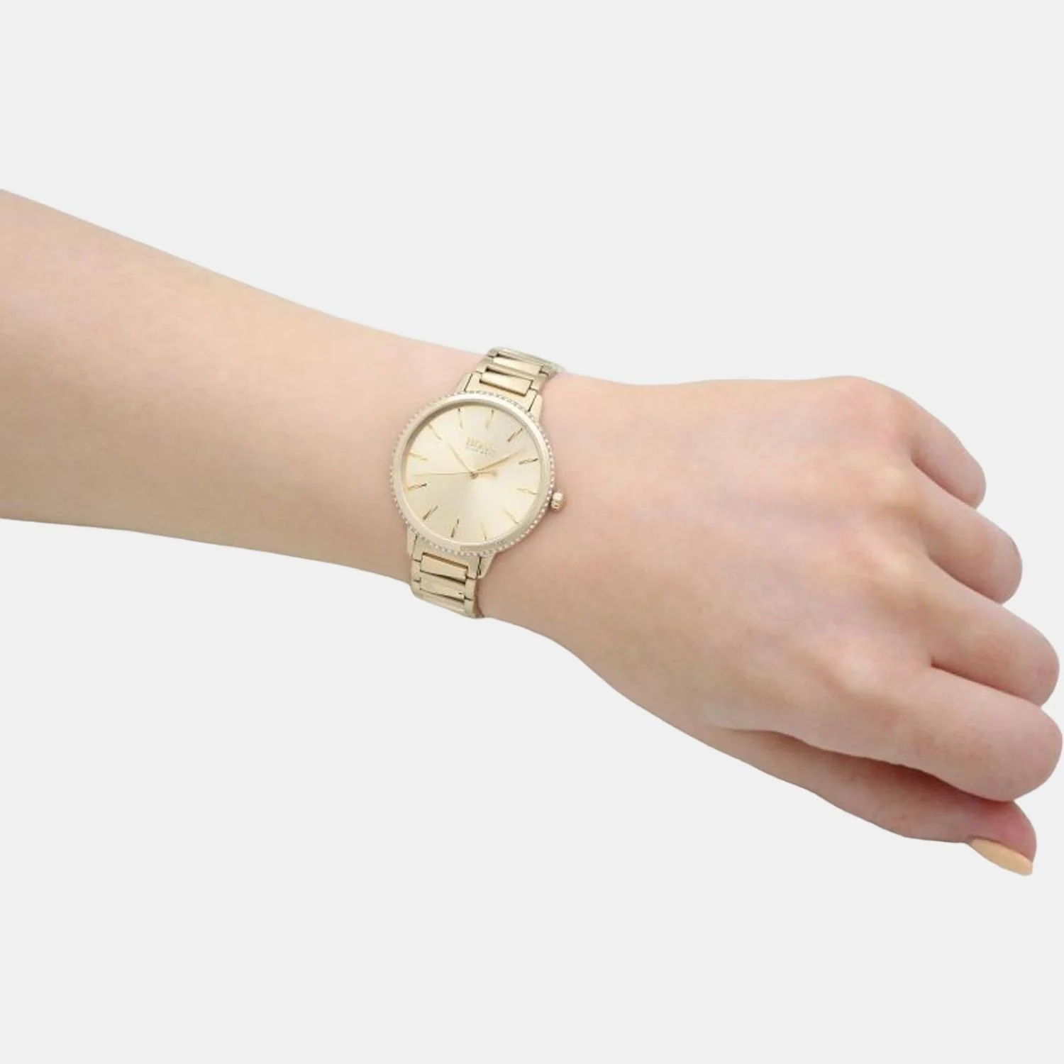Signature Women Quartz Gold Dial Analog Stainless Steel Watch 1502541 - Image 4
