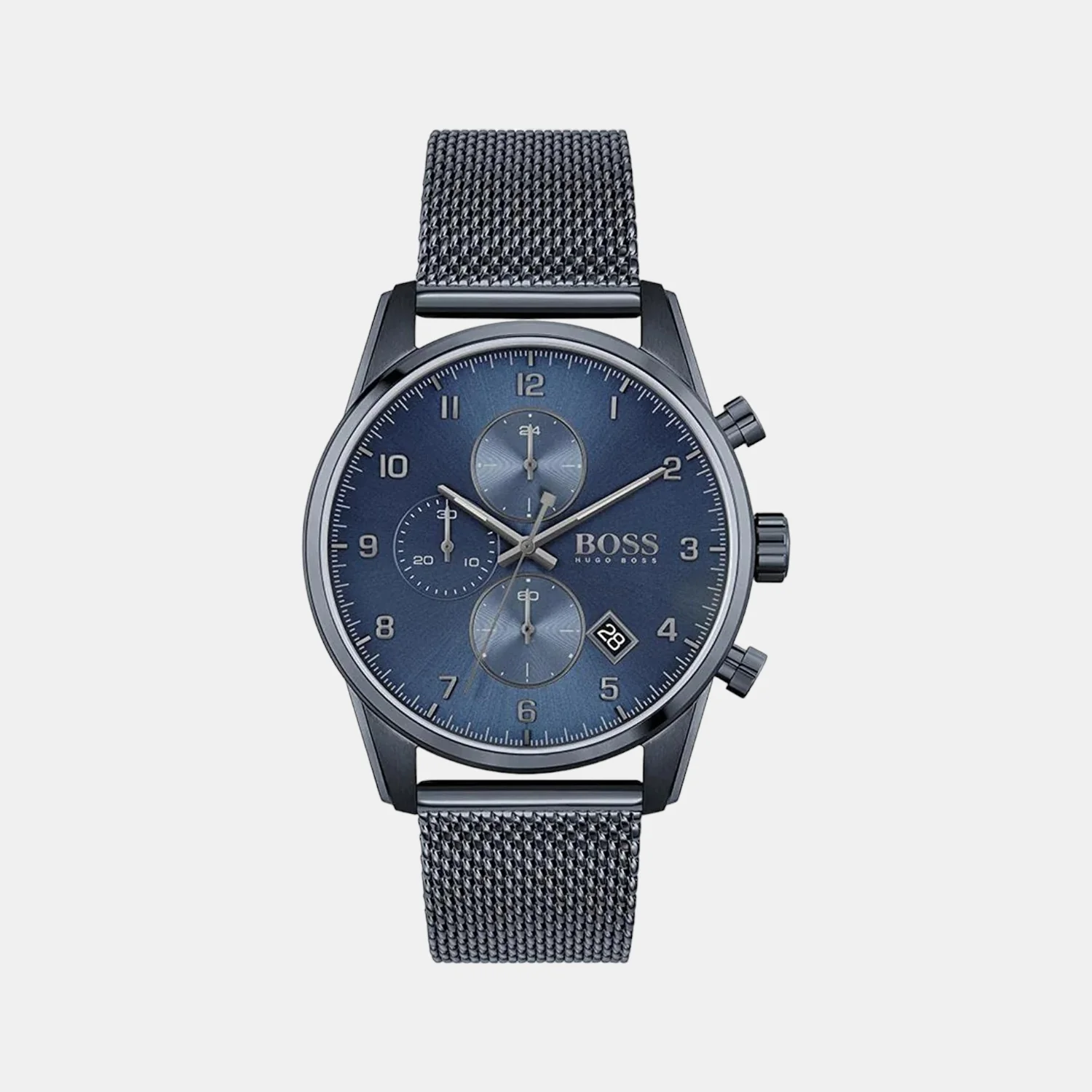 Skymaster Men Quartz Blue Dial Chronograph Stainless Steel Watch 1513836