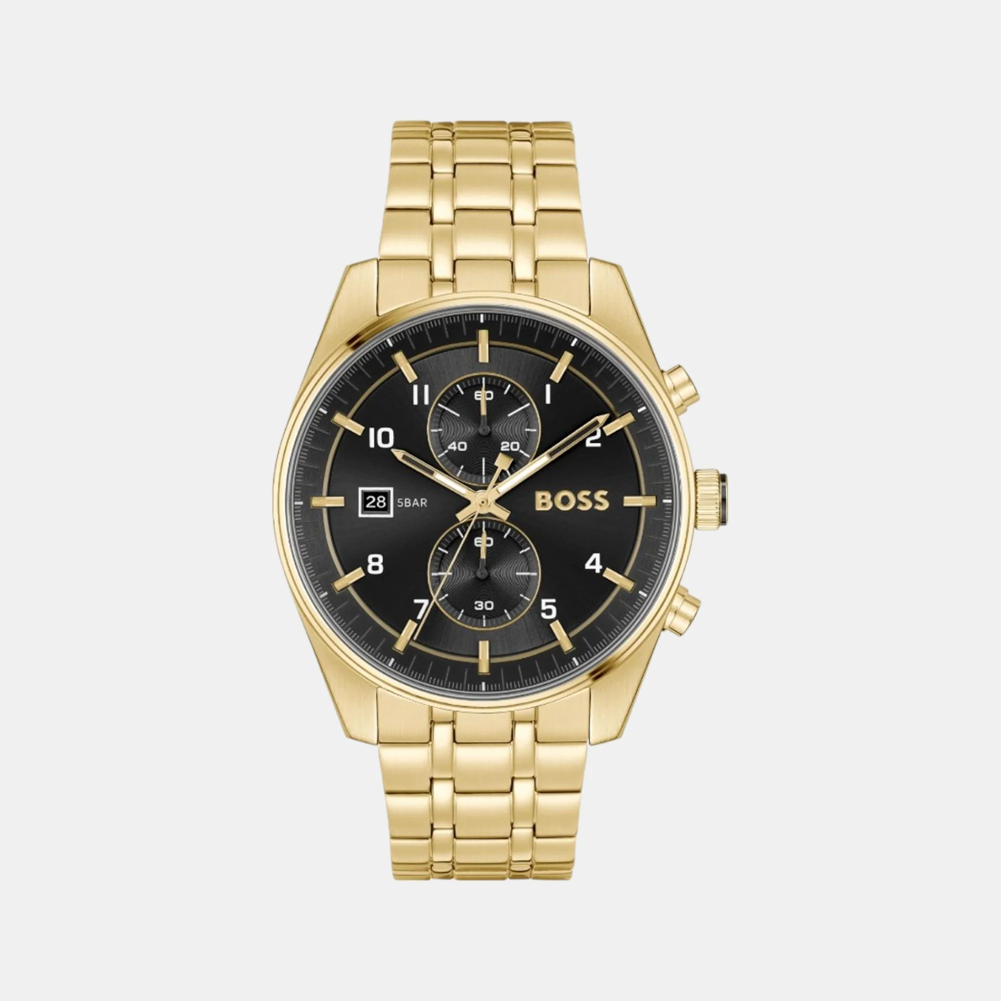 Skytraveller Men Quartz Black Dial Chronograph Stainless Steel Watch 1514152
