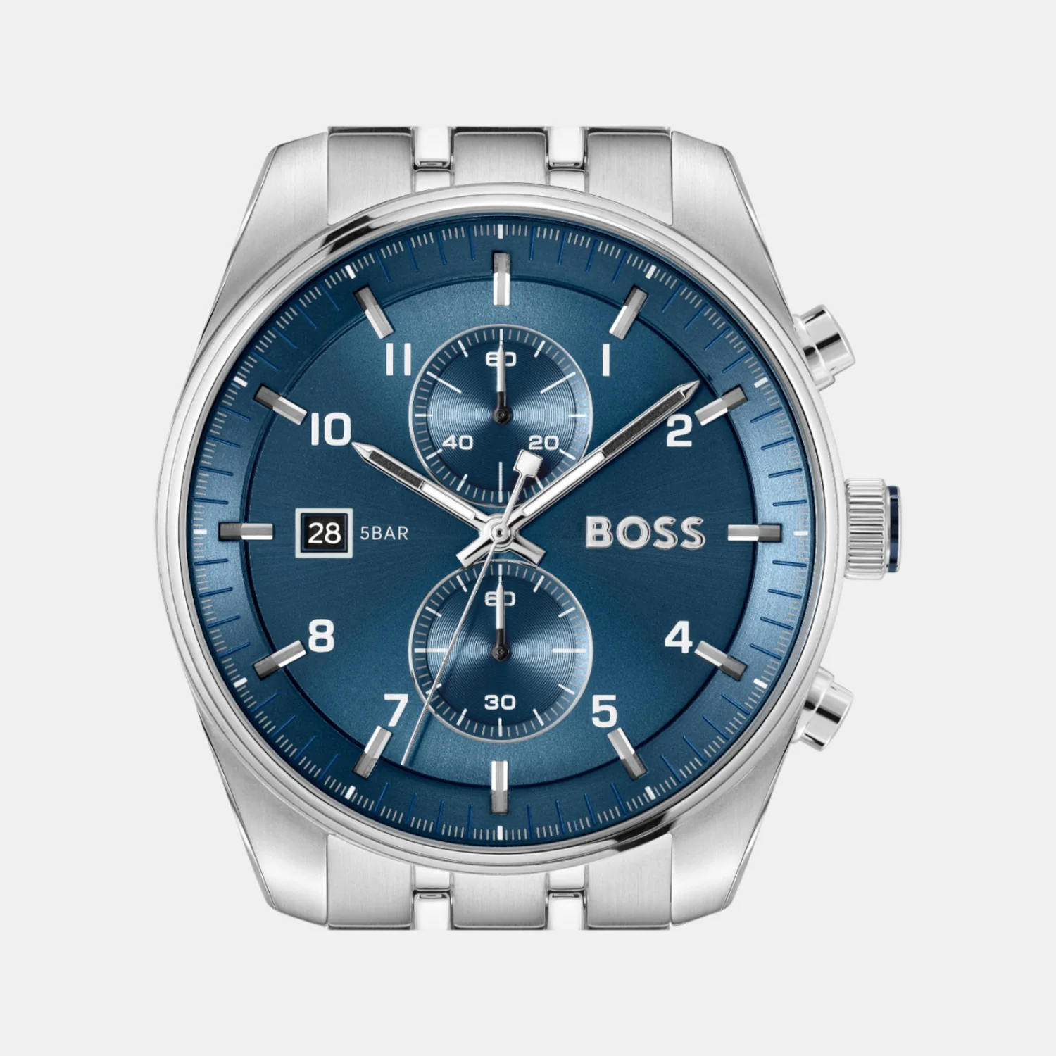 Skytraveller Men Quartz Blue Dial Chronograph Stainless Steel Watch 1514216 - Image 2