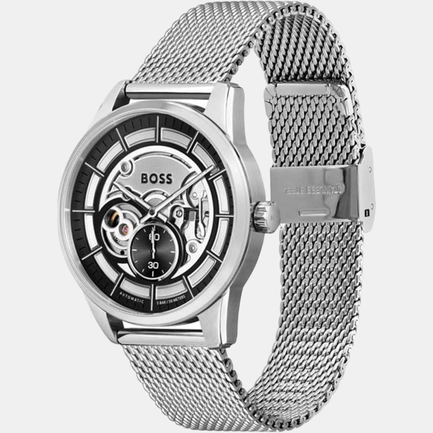 Sophio Men Quartz Black Dial Analog Stainless Steel Watch 1513945 - Image 3