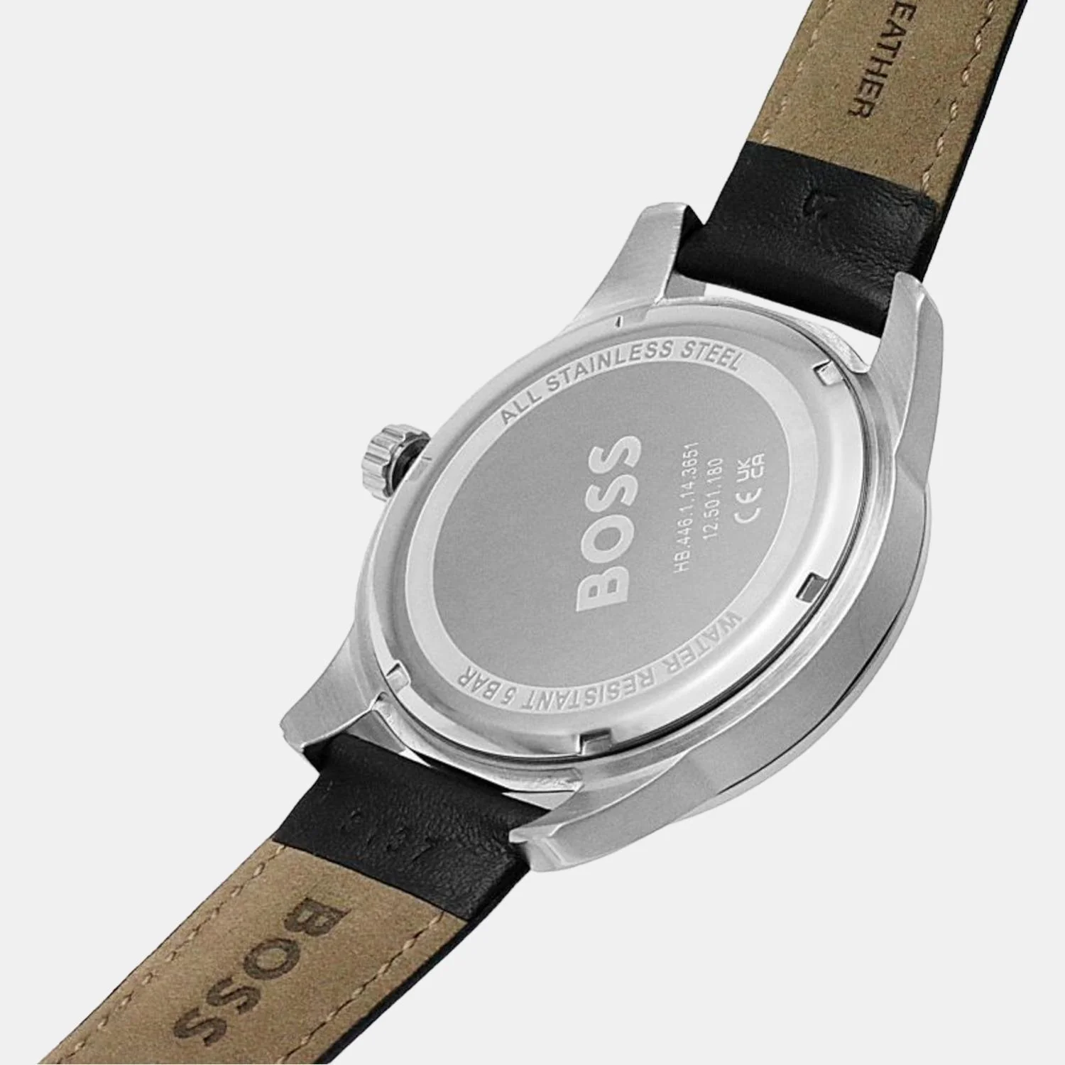 Sophio Men Quartz Black Dial Chronograph Leather Watch 1513941 - Image 6