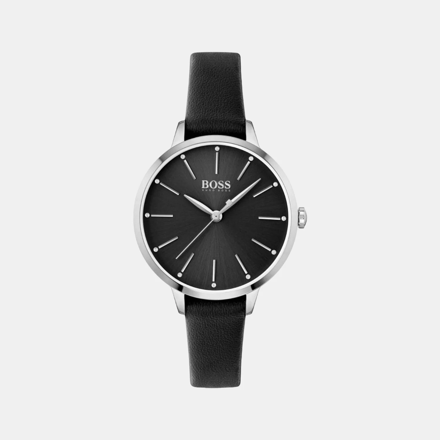 Symphony Women Quartz Black Dial Analog Leather Watch 1502609