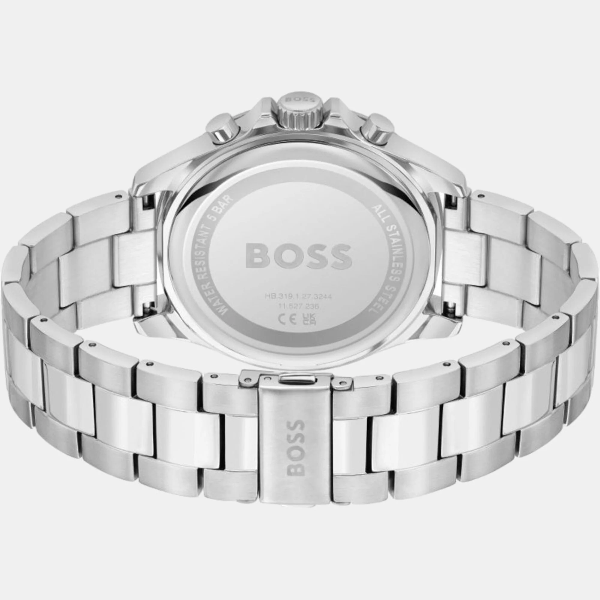 Troper Men Quartz Blue Dial Chronograph Stainless Steel Watch 1514069 - Image 3