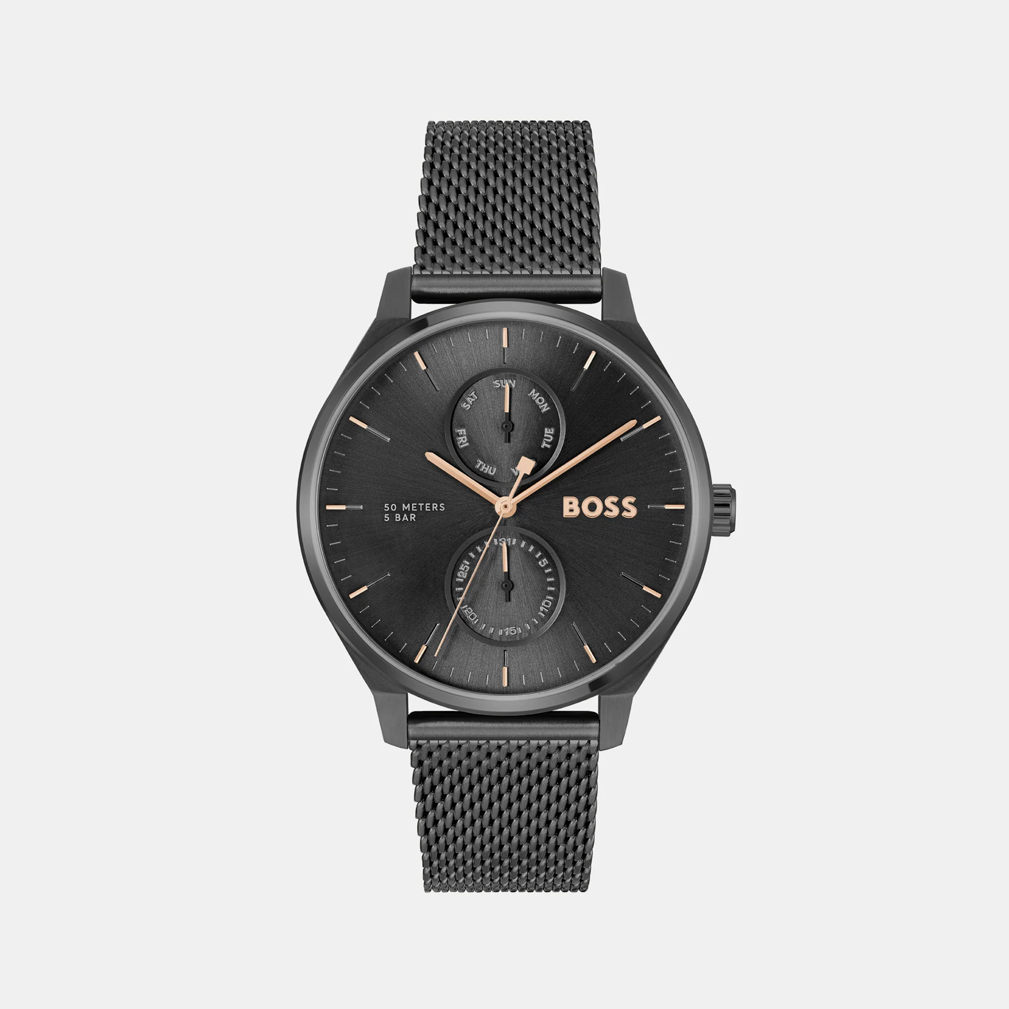 Tyler Men Quartz Black Dial Chronograph Mesh Watch 1514105 - Image 2