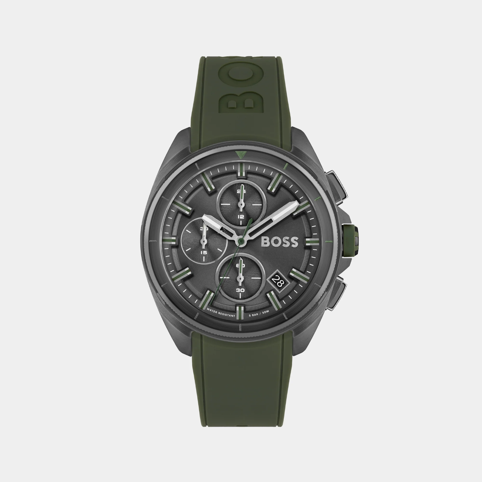 Volane Men Quartz Grey Dial Chronograph Silicone Watch 1513952