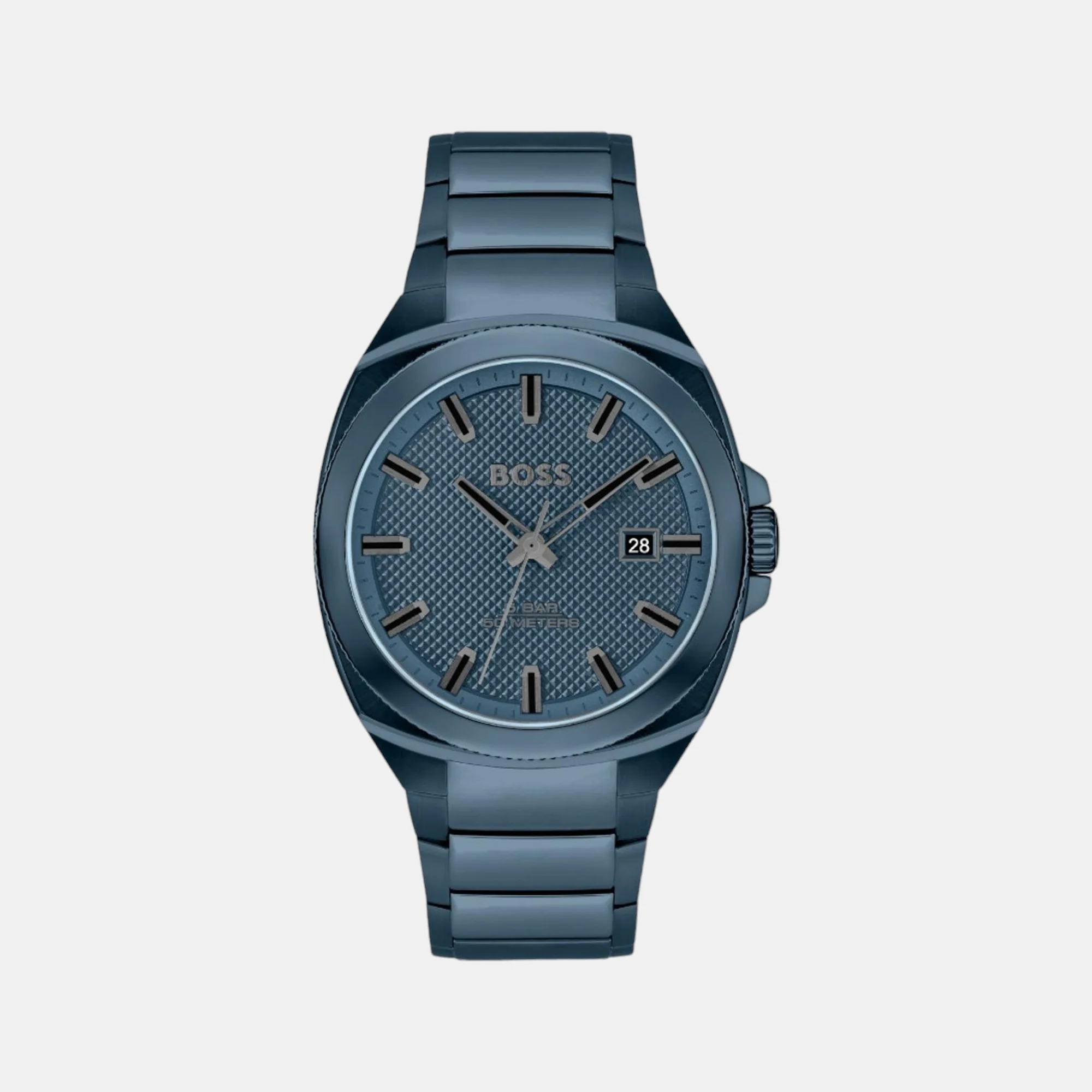 Walker Men Quartz Blue Dial Analog Stainless Steel Watch 1514138