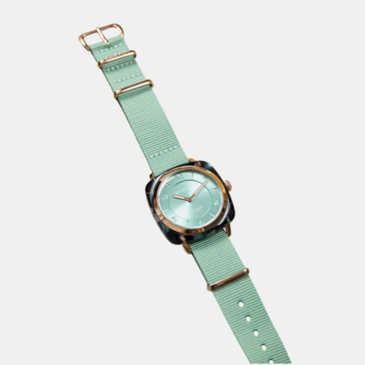 Clubmaster Chic Women Quartz Green Water Dial Analog NATO Watch 21536.PRA.UGW.29.NGW - Image 4