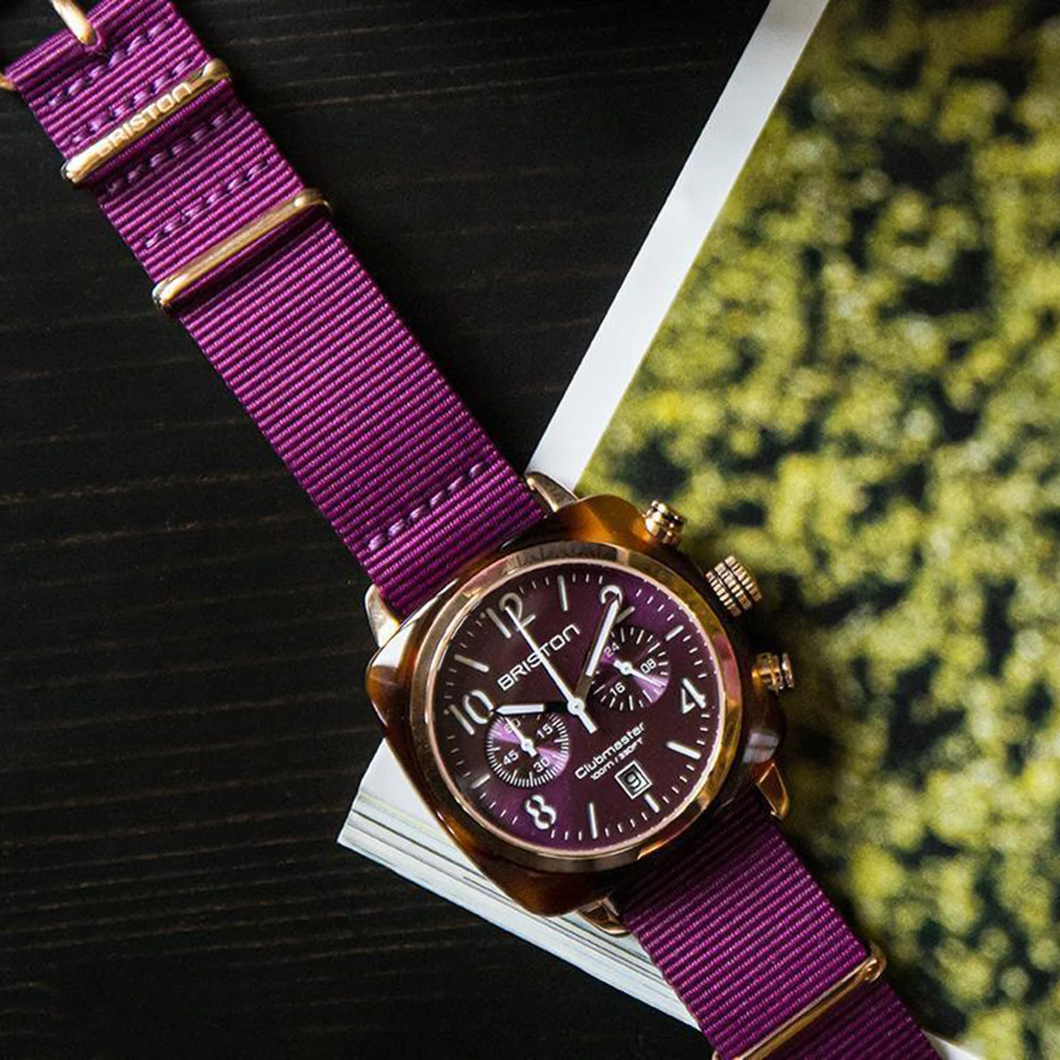 Clubmaster Classic Unisex Quartz Cardinal Dial Chronograph NATO Watch 19140.PYA.T.32.NC - Image 2