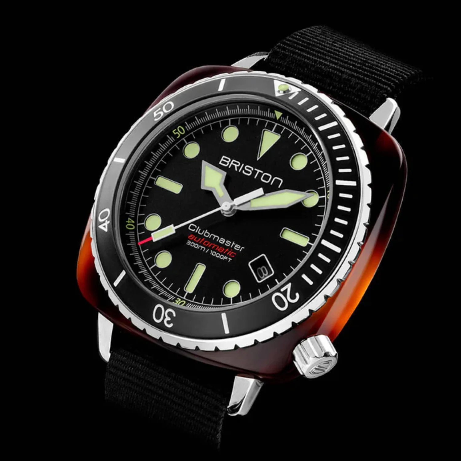 Clubmaster Diver Men Automatic Black Dial Analog NATO Watch 21644.SA.T.1.NB - Image 2