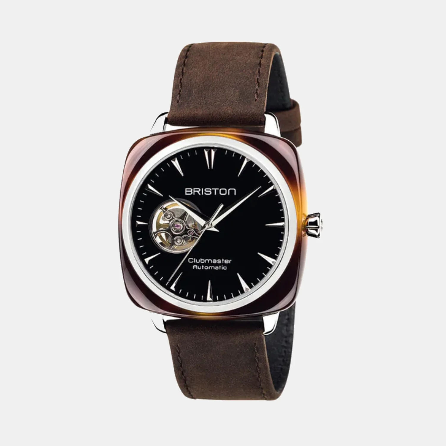 Clubmaster Iconic Men Automatic Black Dial Analog Leather Watch 18740.SA.TI.1.LVC