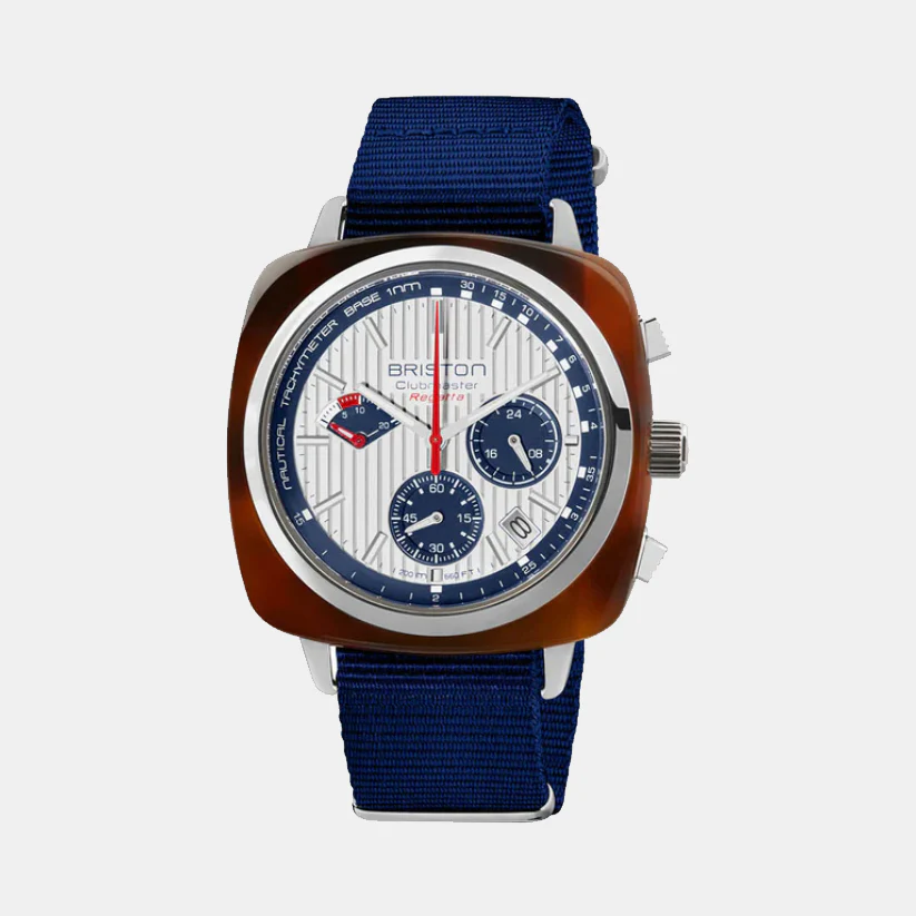 Clubmaster Regatta Men Quartz White Dial Chronograph NATO Watch 241542.SA.T.2.NNB