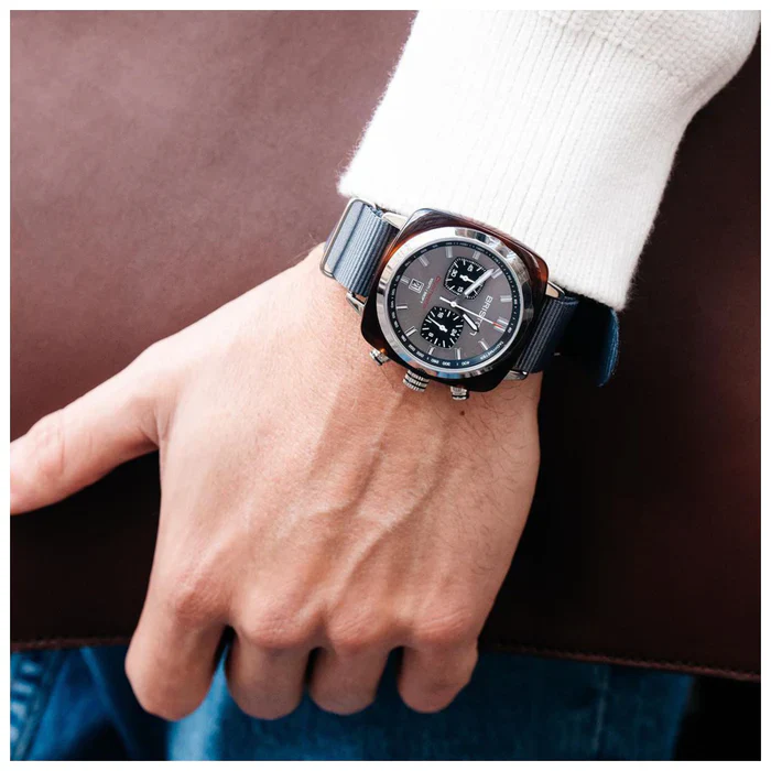 Clubmaster Sport Men Quartz Grey Dial Chronograph NATO Watch 17142.SA.TS.11.NG - Image 2