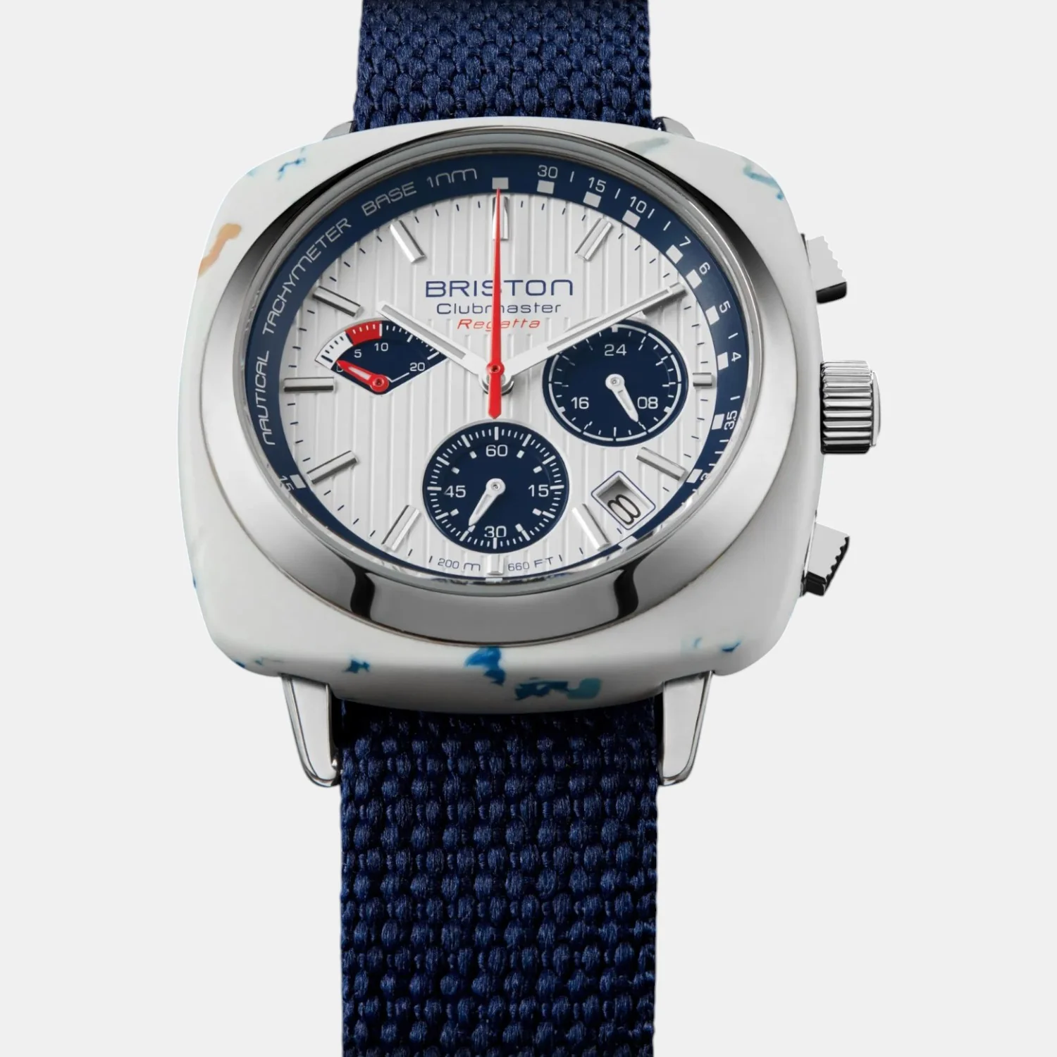Clubmaster Regatta Men Quartz White Dial Chronograph NATO Watch 251542.SP.W.2 - Image 3