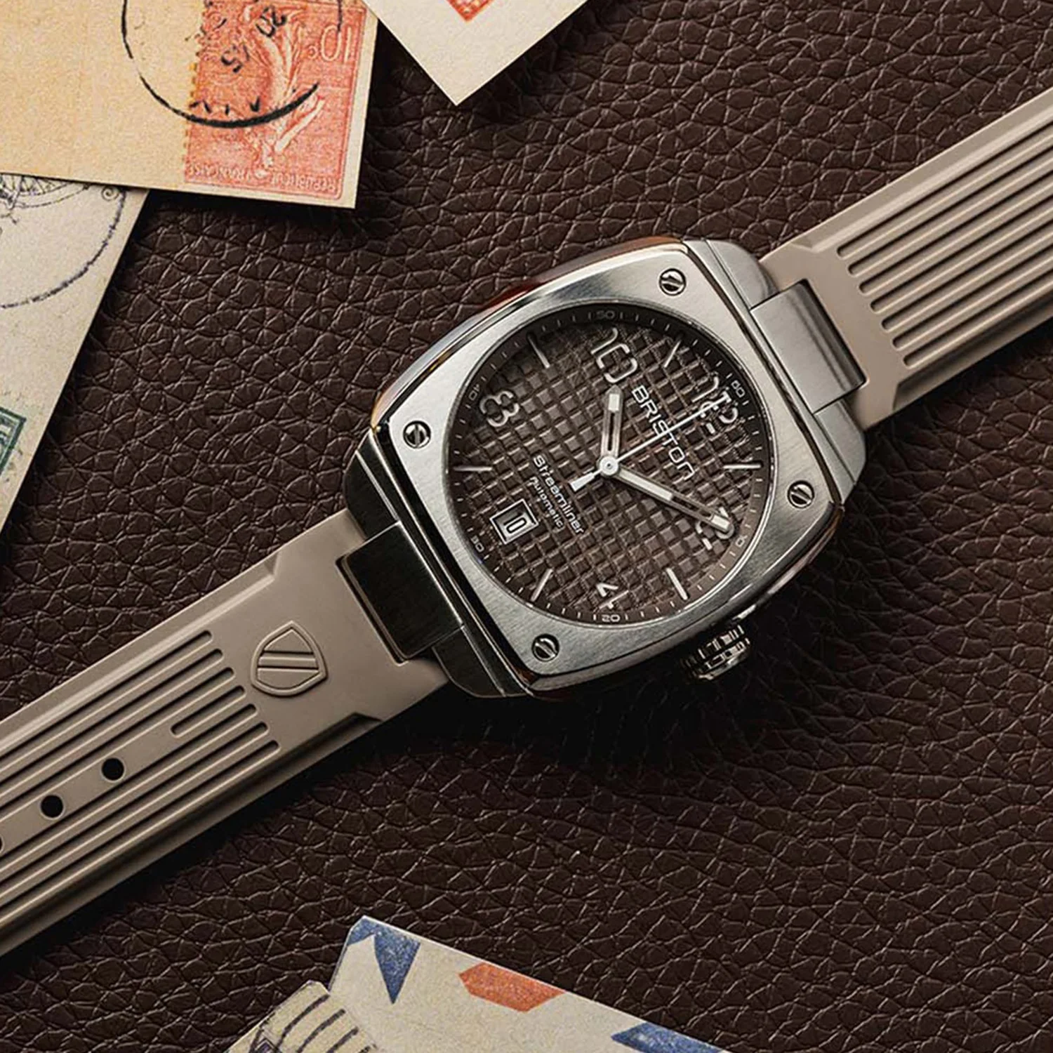 Streamliner Urban Men Automatic Grey Taupe Dial Analog Rubber Watch 23640.S.T.30.RT - Image 4