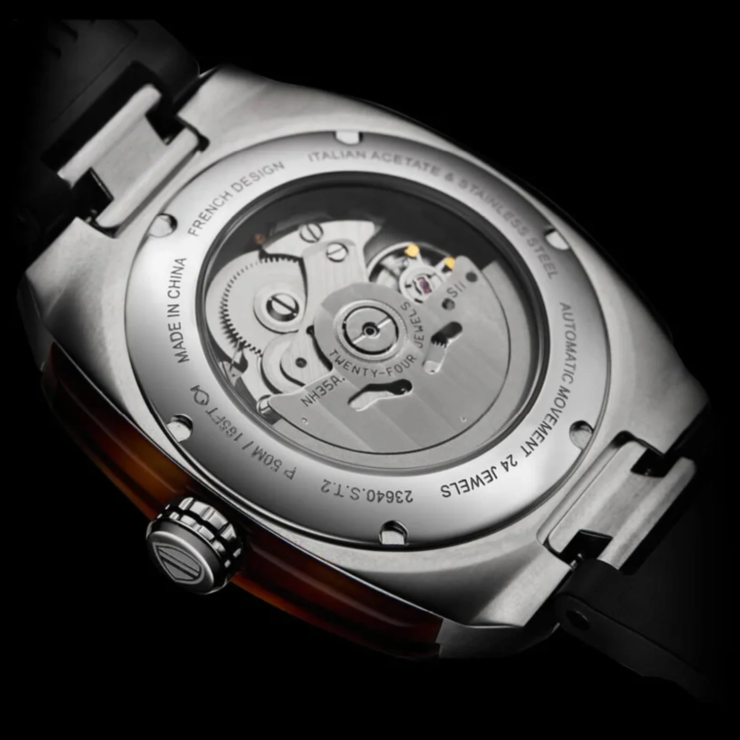 Streamliner Urban Men Automatic Grey Taupe Dial Analog Rubber Watch 23640.S.T.30.RT - Image 5
