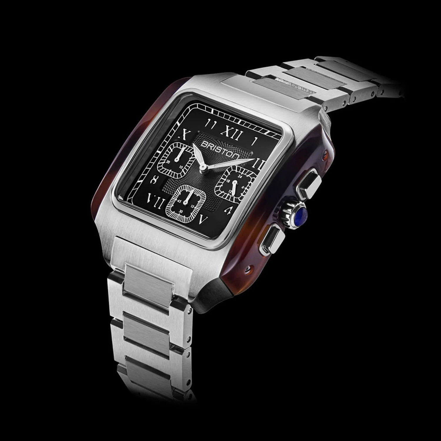 Unisex Quartz Black Dial Chronograph Stainless Steel Watch 261838.SA.T.1.SB - Image 2