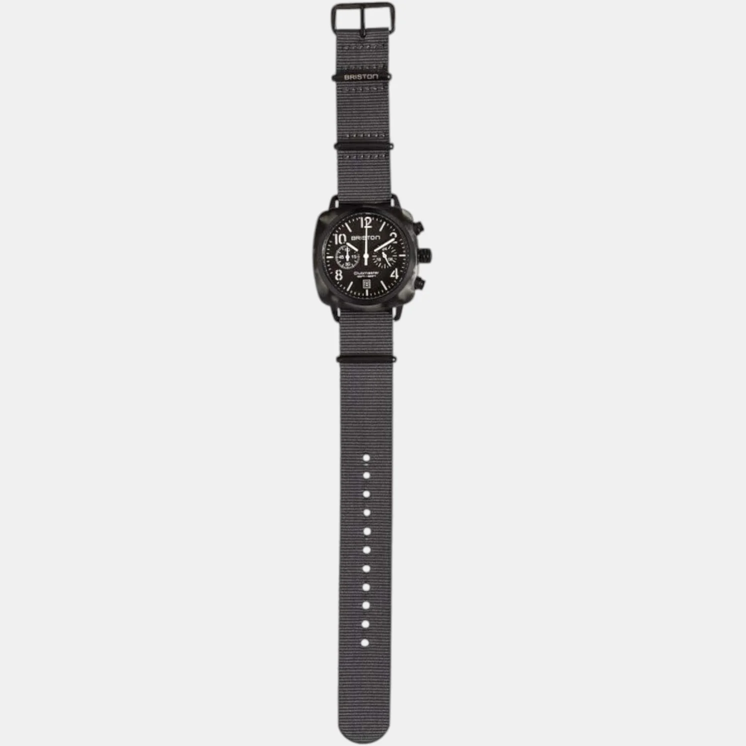 Clubmaster Classic Unisex Quartz Black Matt Dial Chronograph NATO Watch 15140.PBAM.GT.3.NG - Image 4