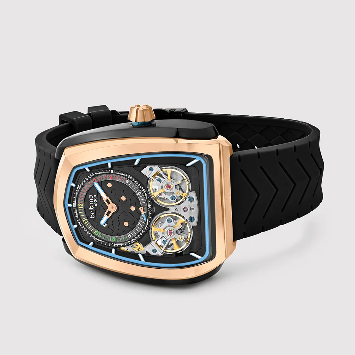 Aventus Men Automatic Black Dial Analog Silicone Watch 101-P30406 - Image 4