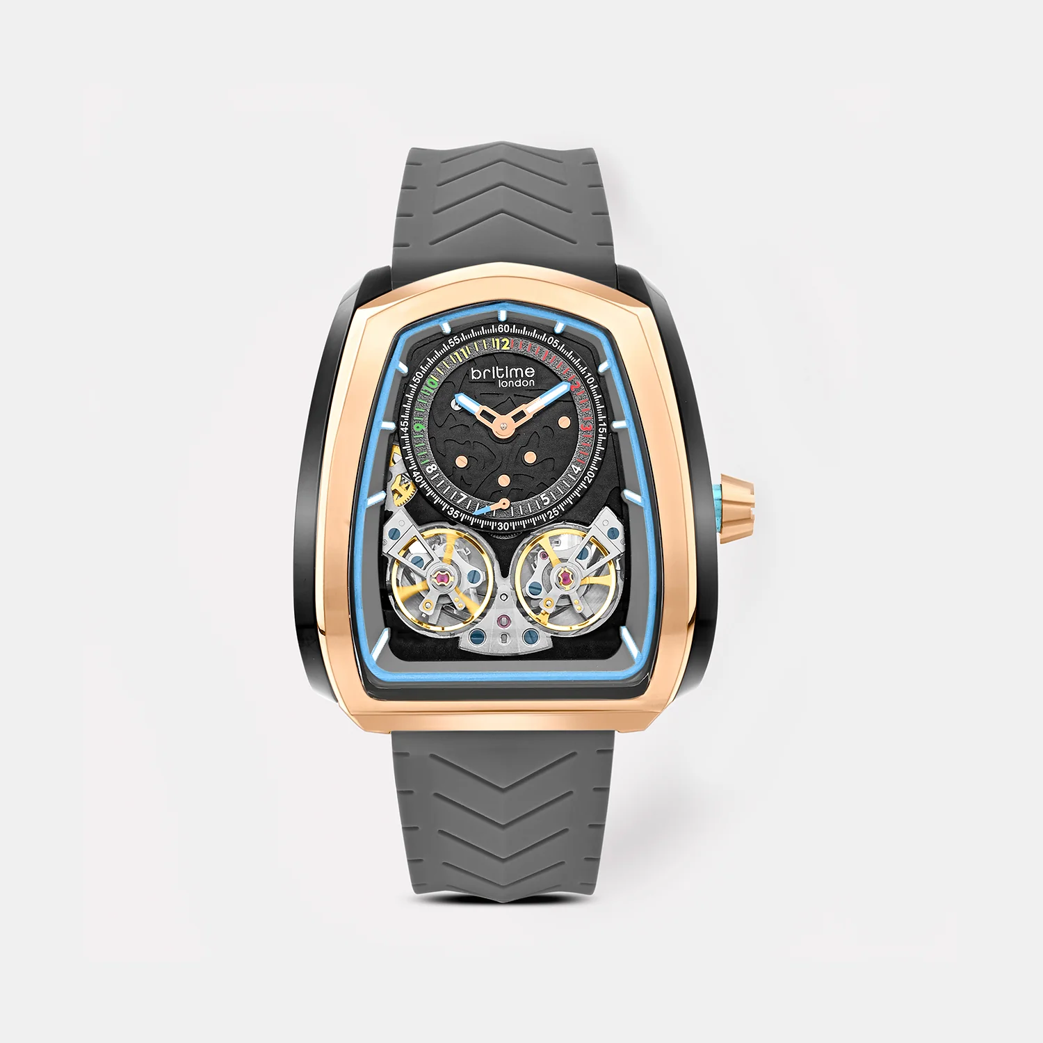 Aventus Men Automatic Grey Dial Analog Silicone Watch 101-P31509