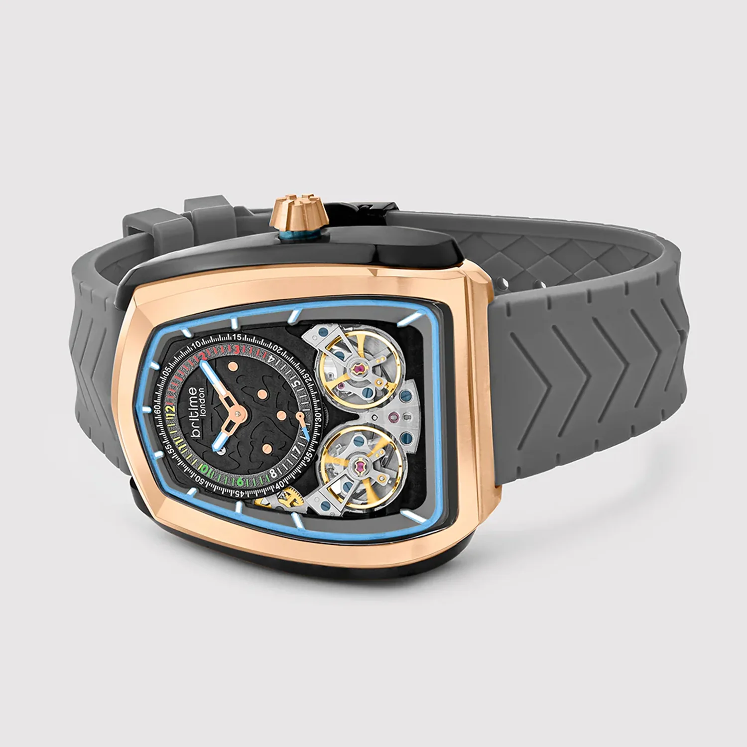 Aventus Men Automatic Grey Dial Analog Silicone Watch 101-P31509 - Image 4