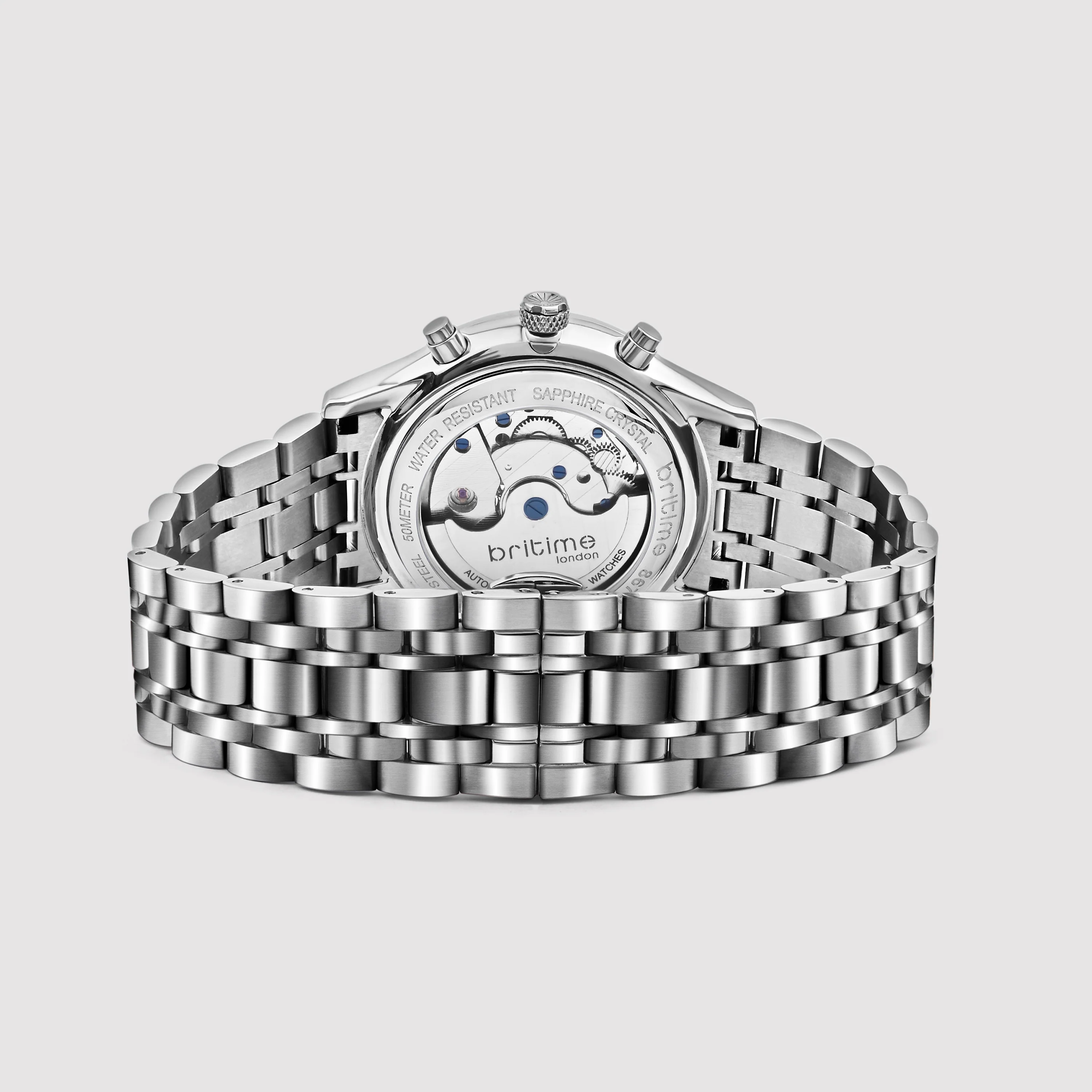 Celestial Men Automatic Silver Dial Chronograph Metal Watch 867-M10301 - Image 7