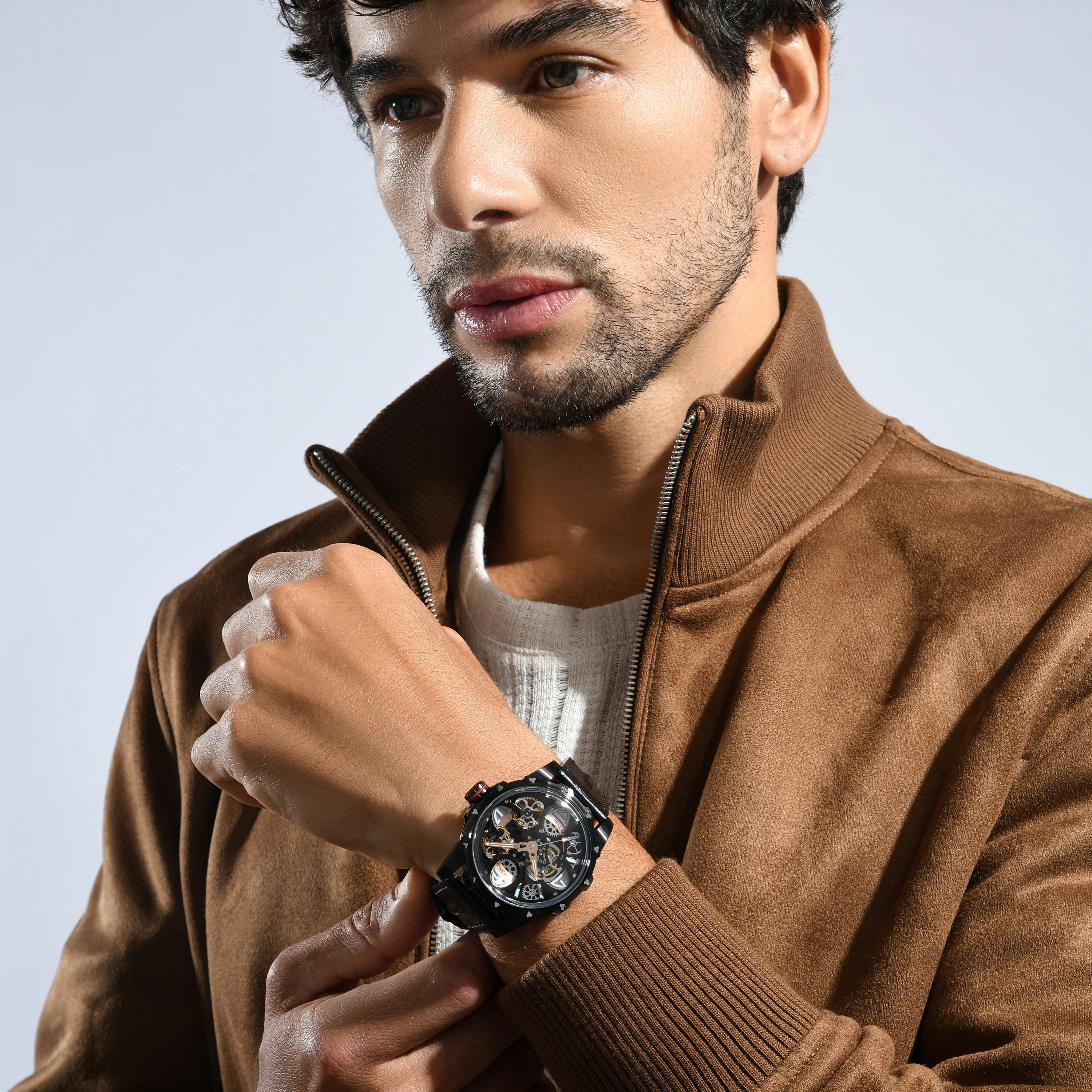 Era Men Automatic Black Dial Analog Leather Watch 147-L40406 - Image 10