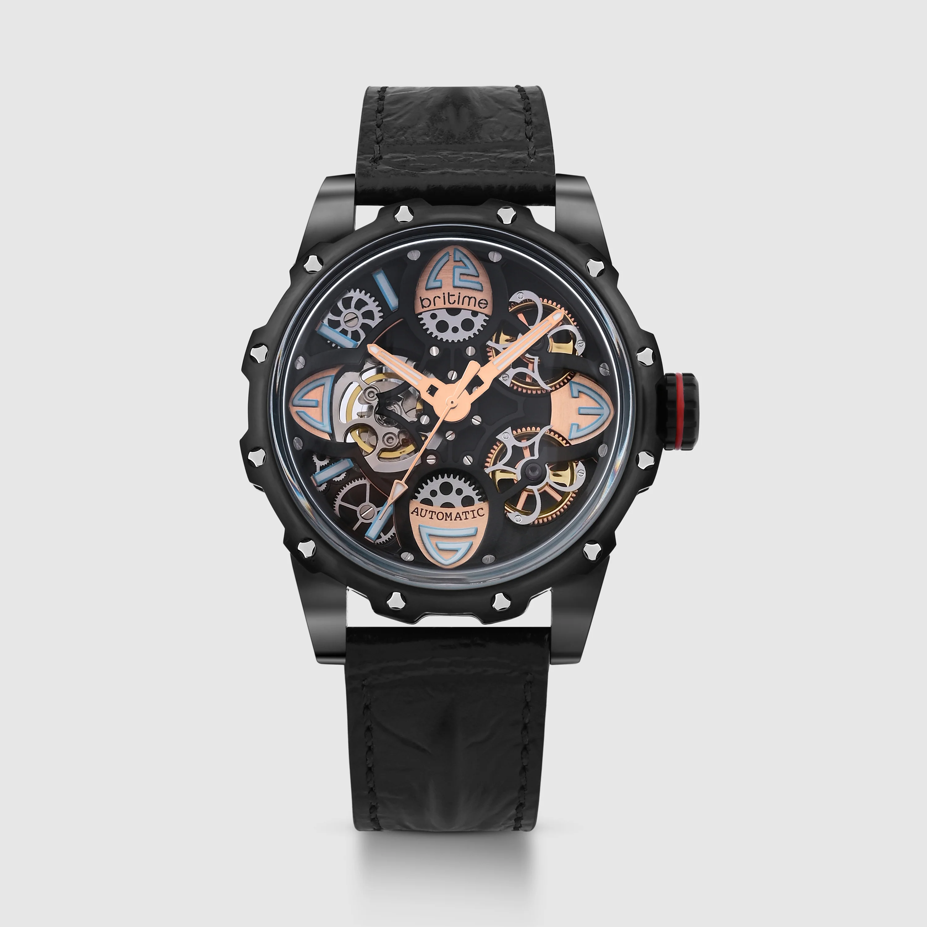 Era Men Automatic Black Dial Analog Leather Watch 147-L40406 - Image 2