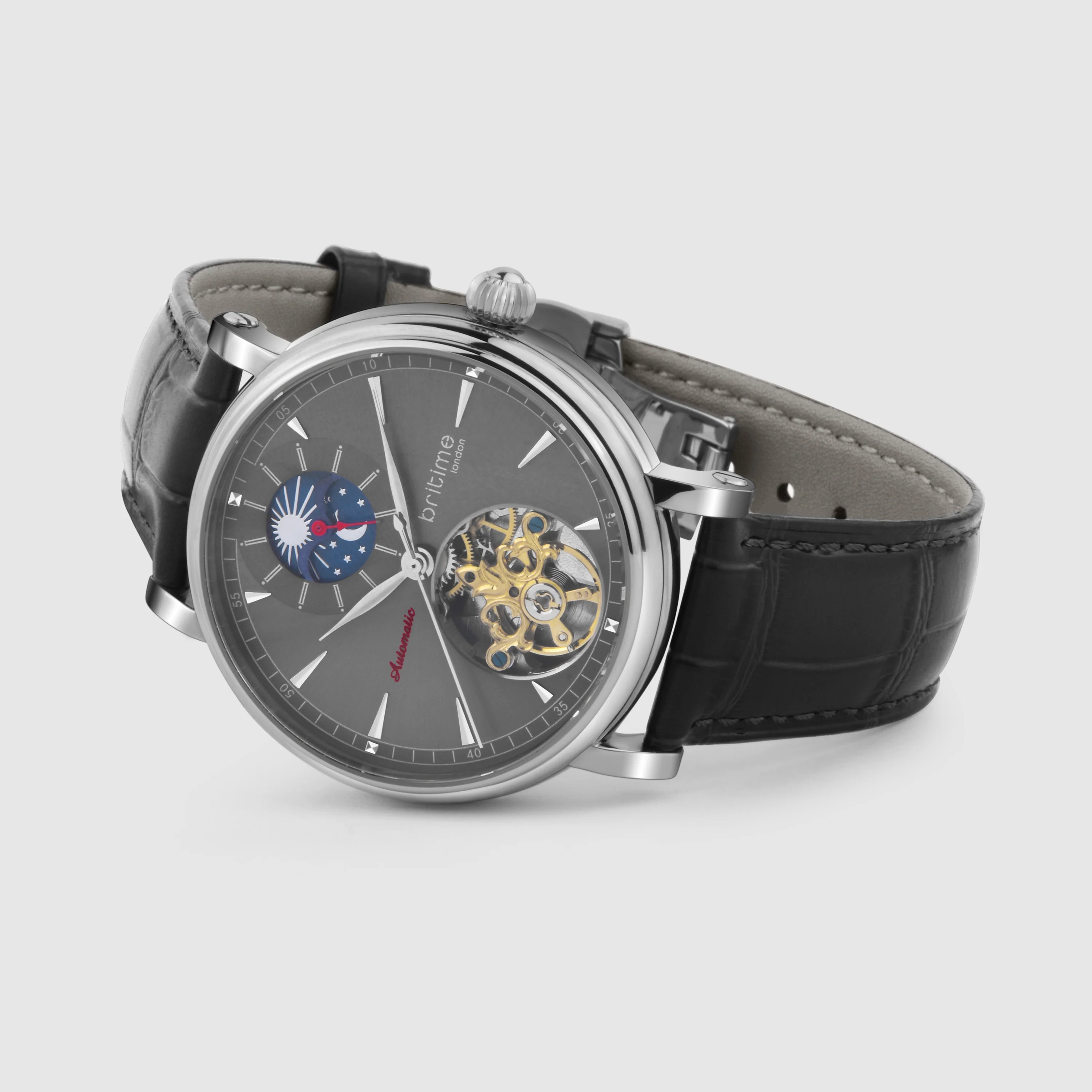 Jupiter Men Automatic Black Dial Analog Leather Watch 127-L10406 - Image 5