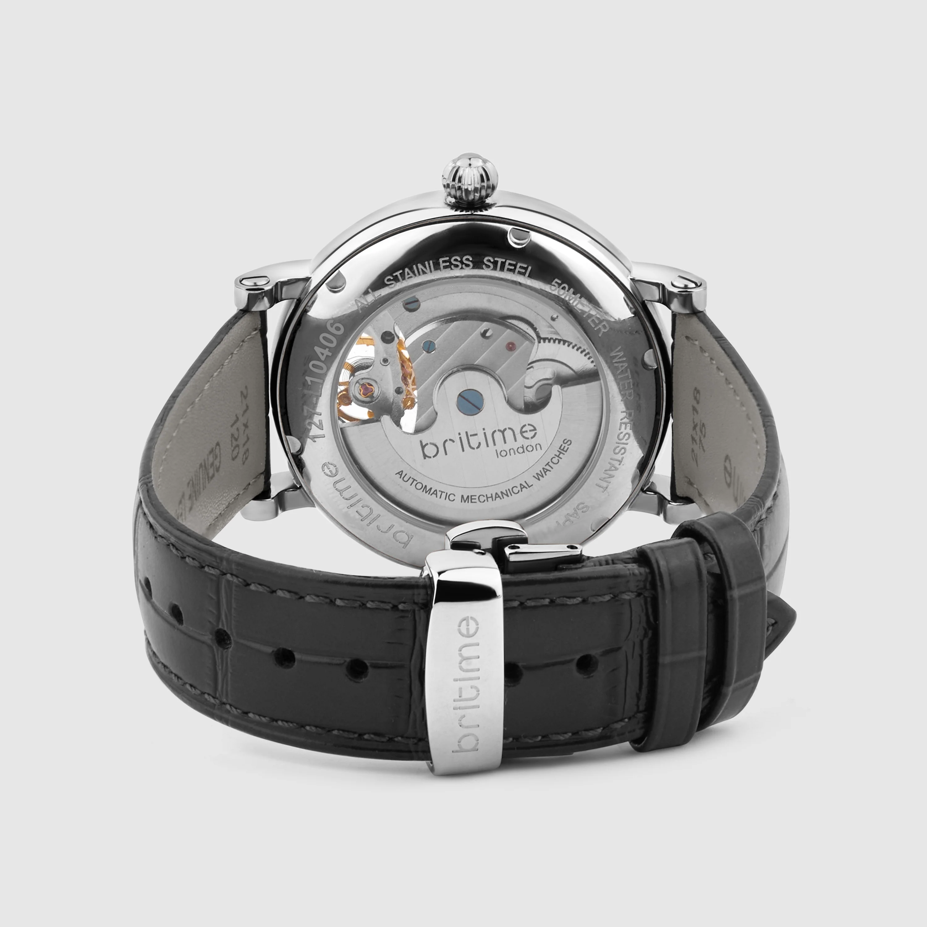 Jupiter Men Automatic Black Dial Analog Leather Watch 127-L10406 - Image 7