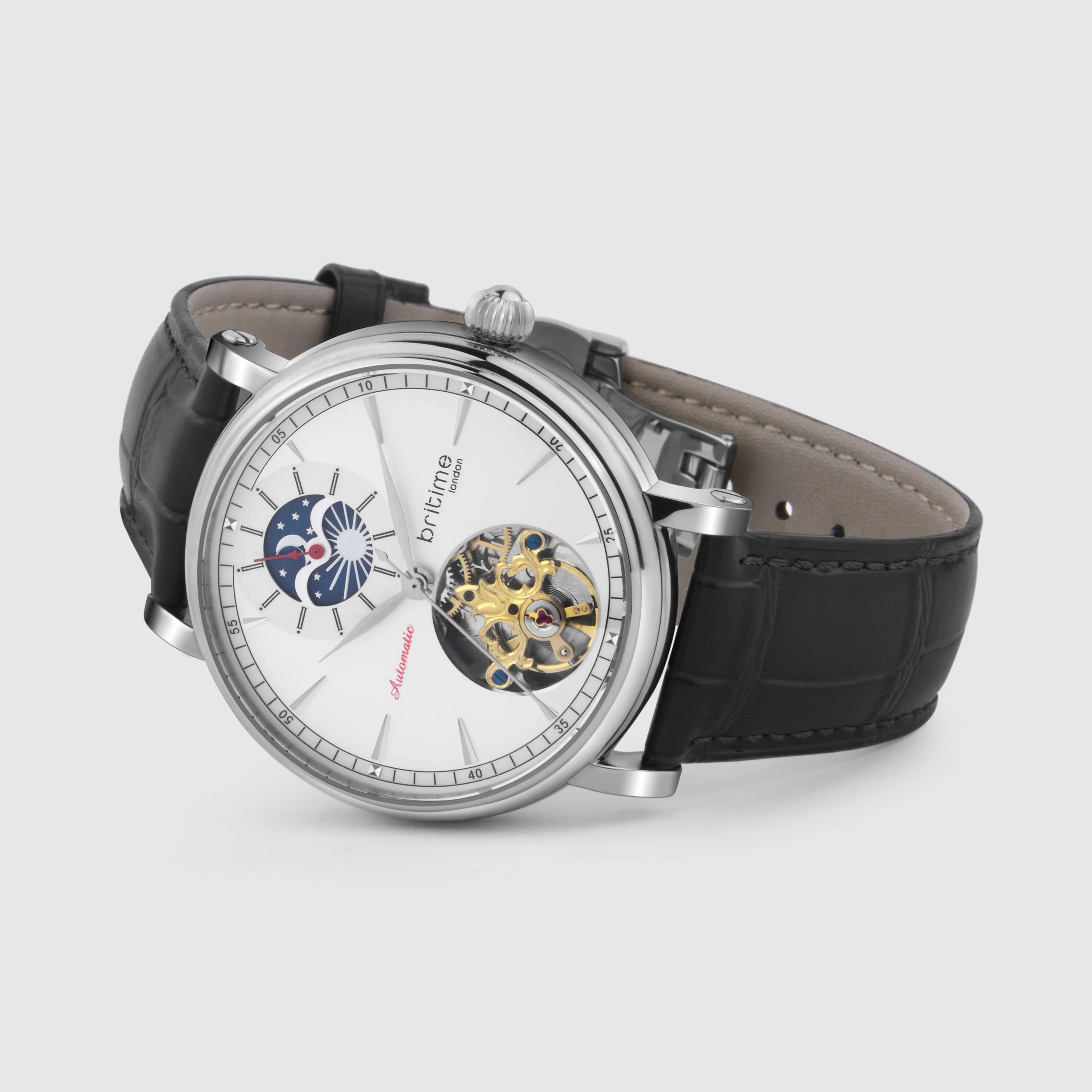 Jupiter Men Automatic Silver Dial Analog Leather Watch 127-L10306 - Image 6