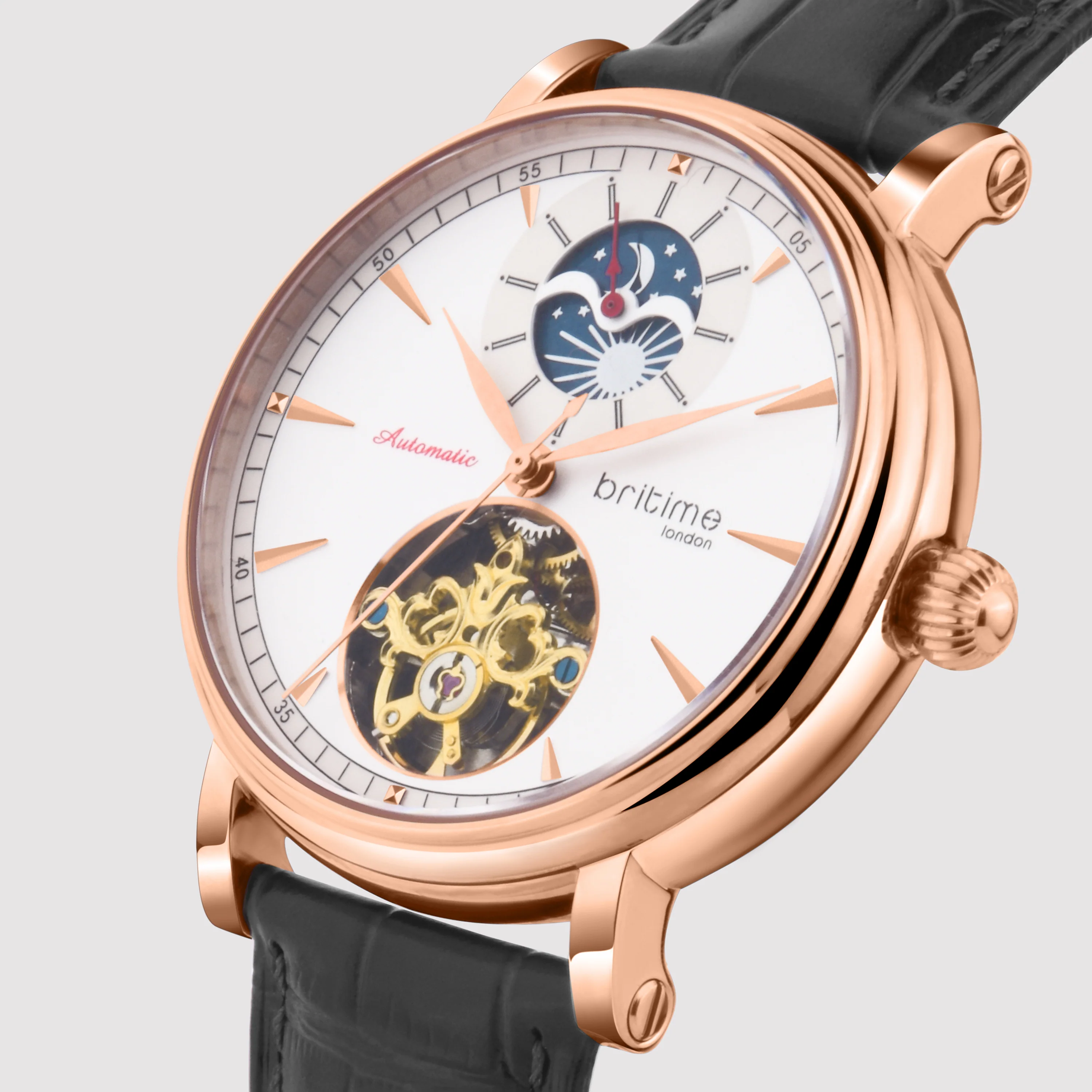 Jupiter Men Automatic Silver Dial Analog Leather Watch 127-L30306 - Image 3