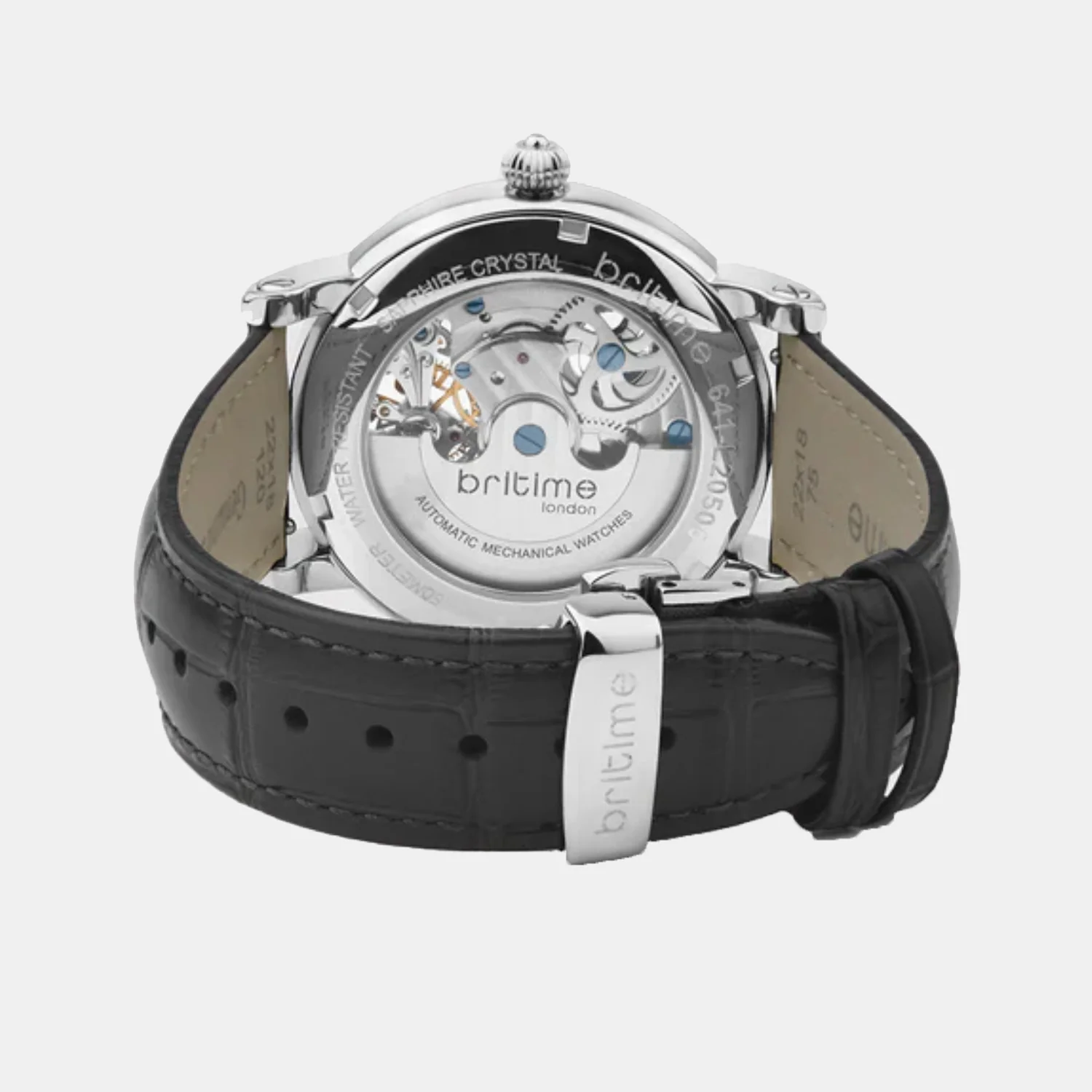 Men Automatic Black Dial Analog Leather Watch 641-L10406 - Image 5