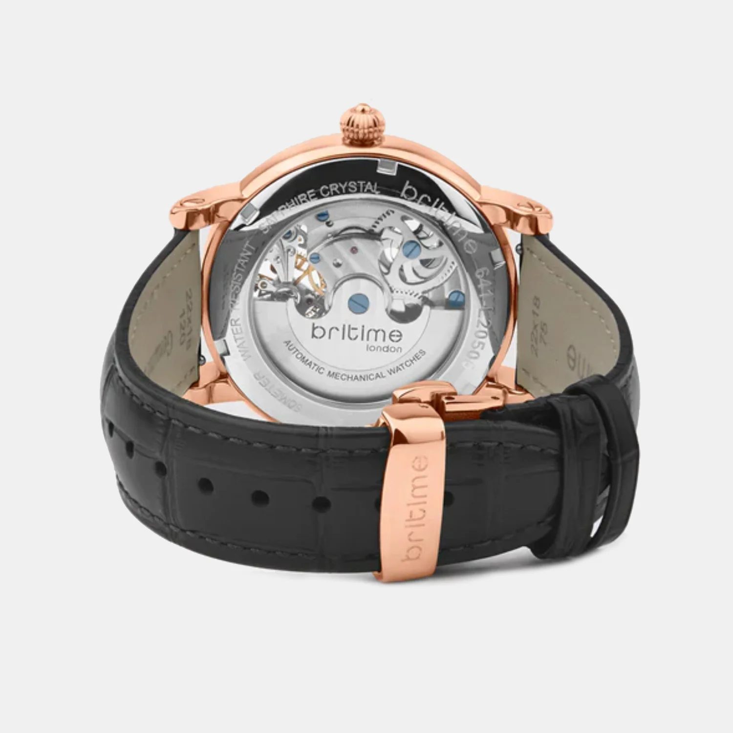 Men Automatic Black Dial Analog Leather Watch 641-L30406 - Image 5